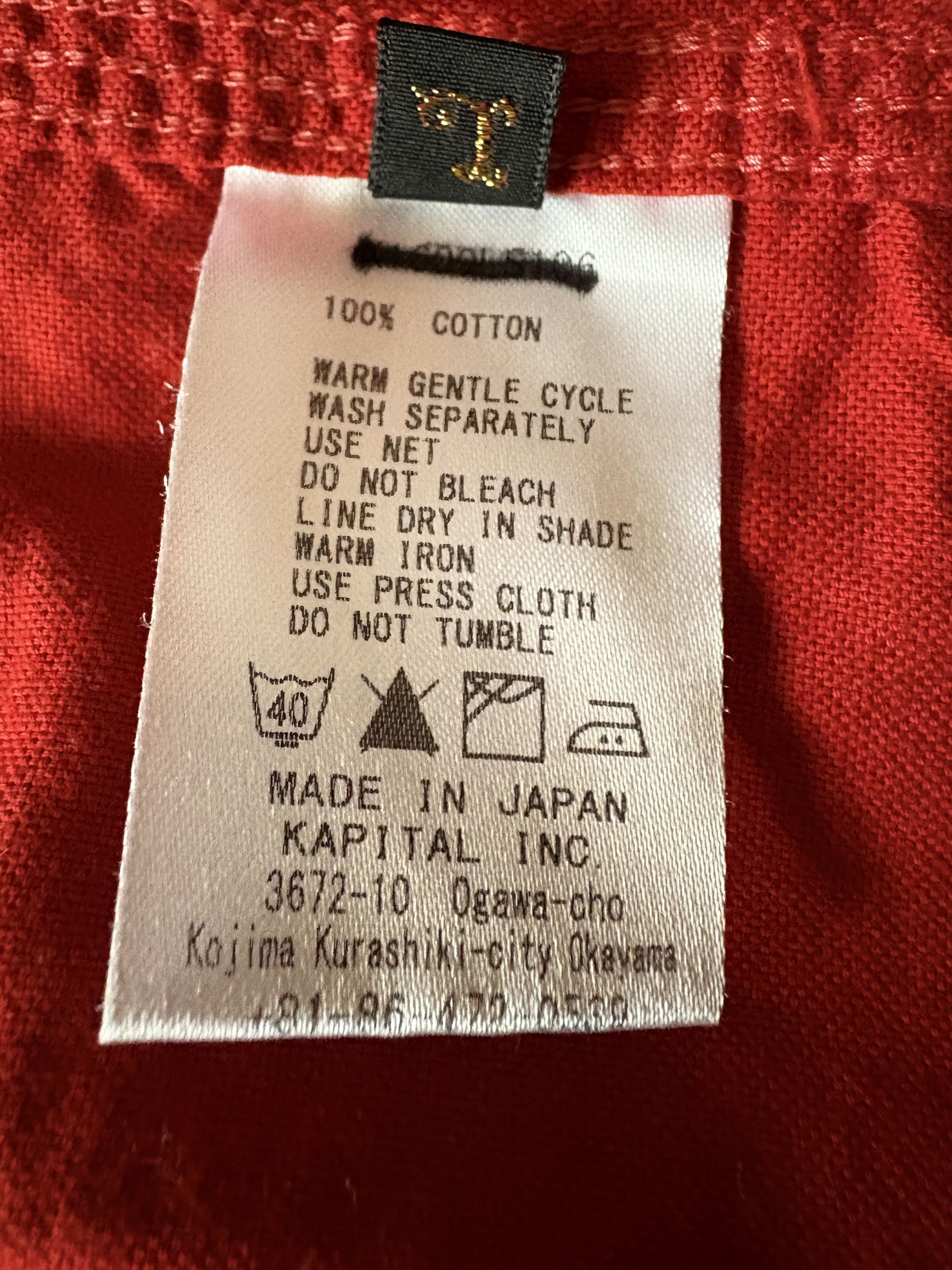 Kapital Kapital Red Bib shirt Size US L / EU 52-54 / 3 - 5 Thumbnail