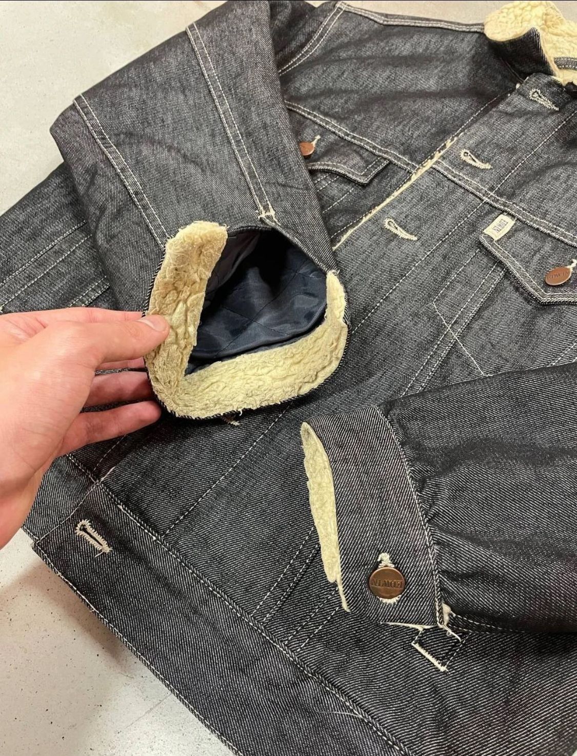 Edwin Vintage Edwin Navajo Sherpa Denim Jacket Size US M / EU 48-50 / 2 - 7 Thumbnail