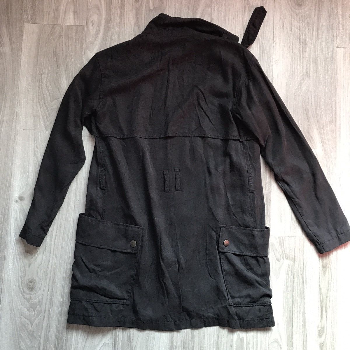 AG Adriano Goldschmied AG Adriano Goldschmeid Black Trench Coat Size XS / US 0-2 / IT 36-38 - 9 Thumbnail