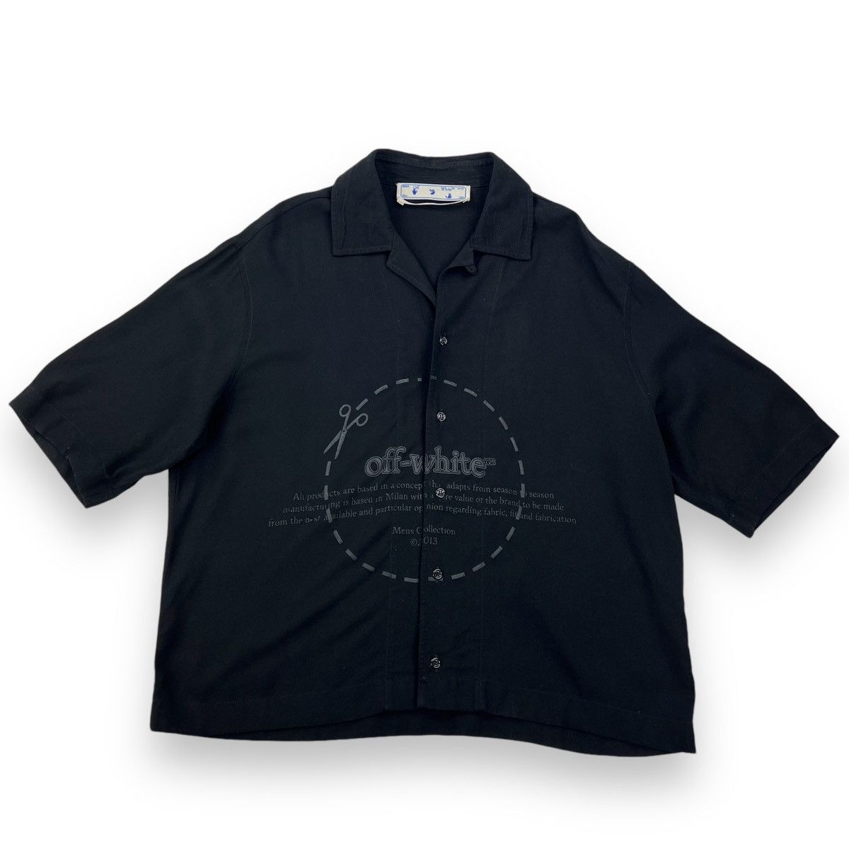 Off-White Cut Here Short Sleeve Shirt