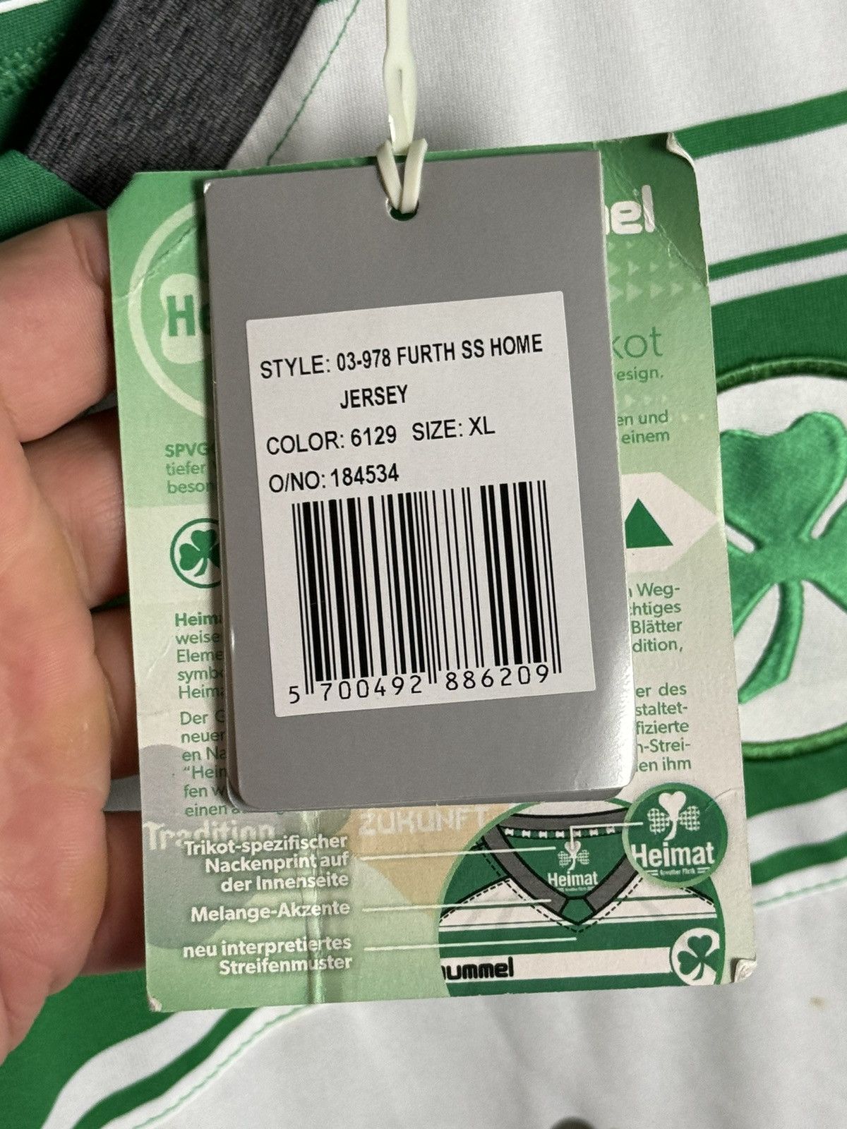 Hummel BNWT Greuther Furth 13/14 Home Football Soccer Jersey Shirt Size US L / EU 52-54 / 3 - 13 Thumbnail
