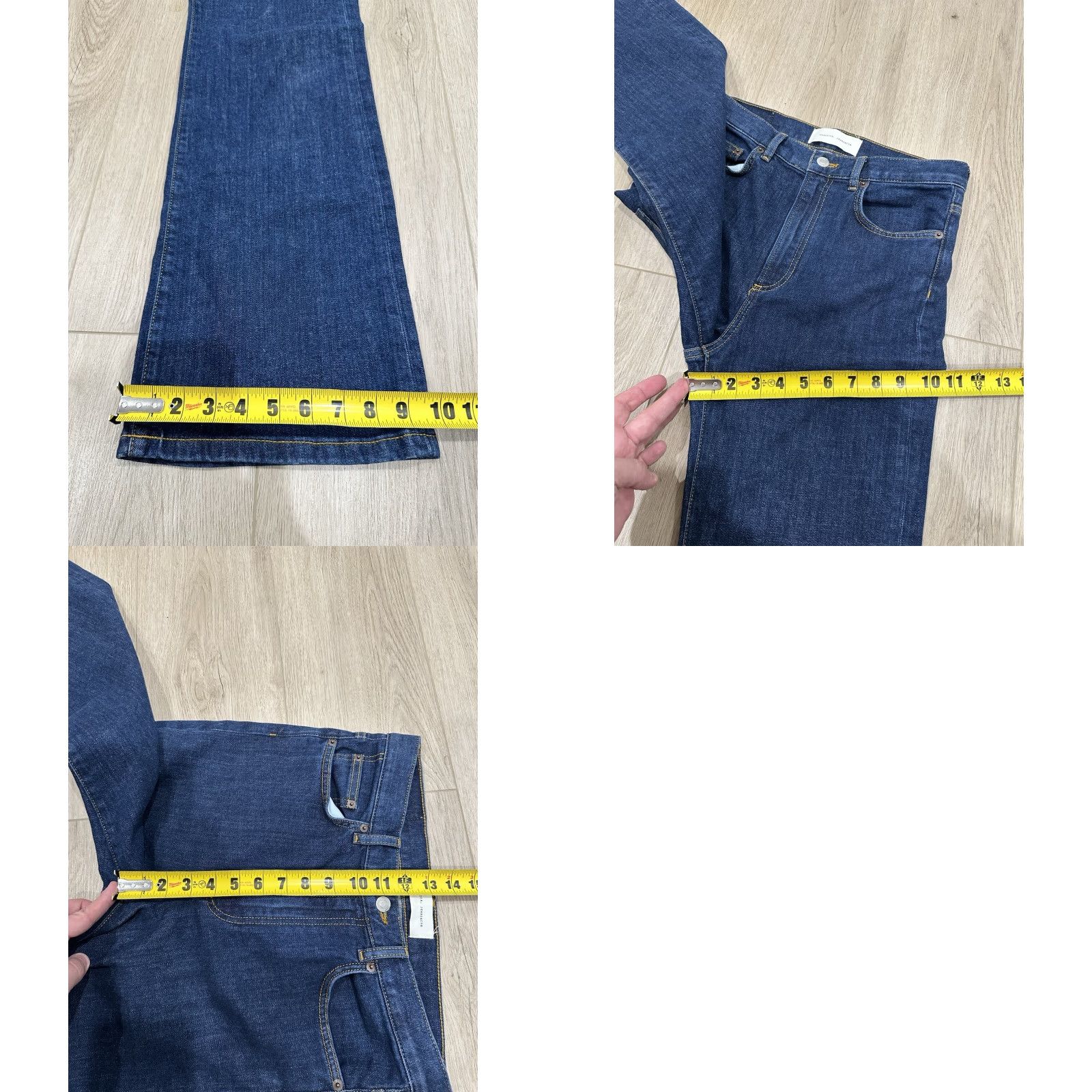 JEANERICA Jeanerica Jeans Pyramid Blue Cotton Blend High Rise Straight Size 29 Jeans Women Regular 29x29.5 Pockets Denim Vintage No Size 29" - 9 Thumbnail