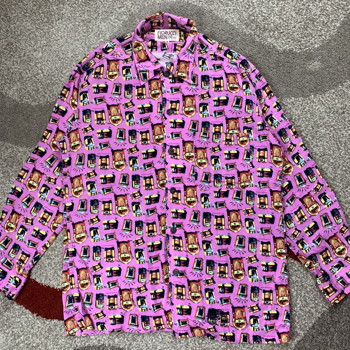 Vintage FIORUCCI Vintage Long Sleeve Shirt Button Up Size US M / EU 48-50 / 2 - 2 Thumbnail