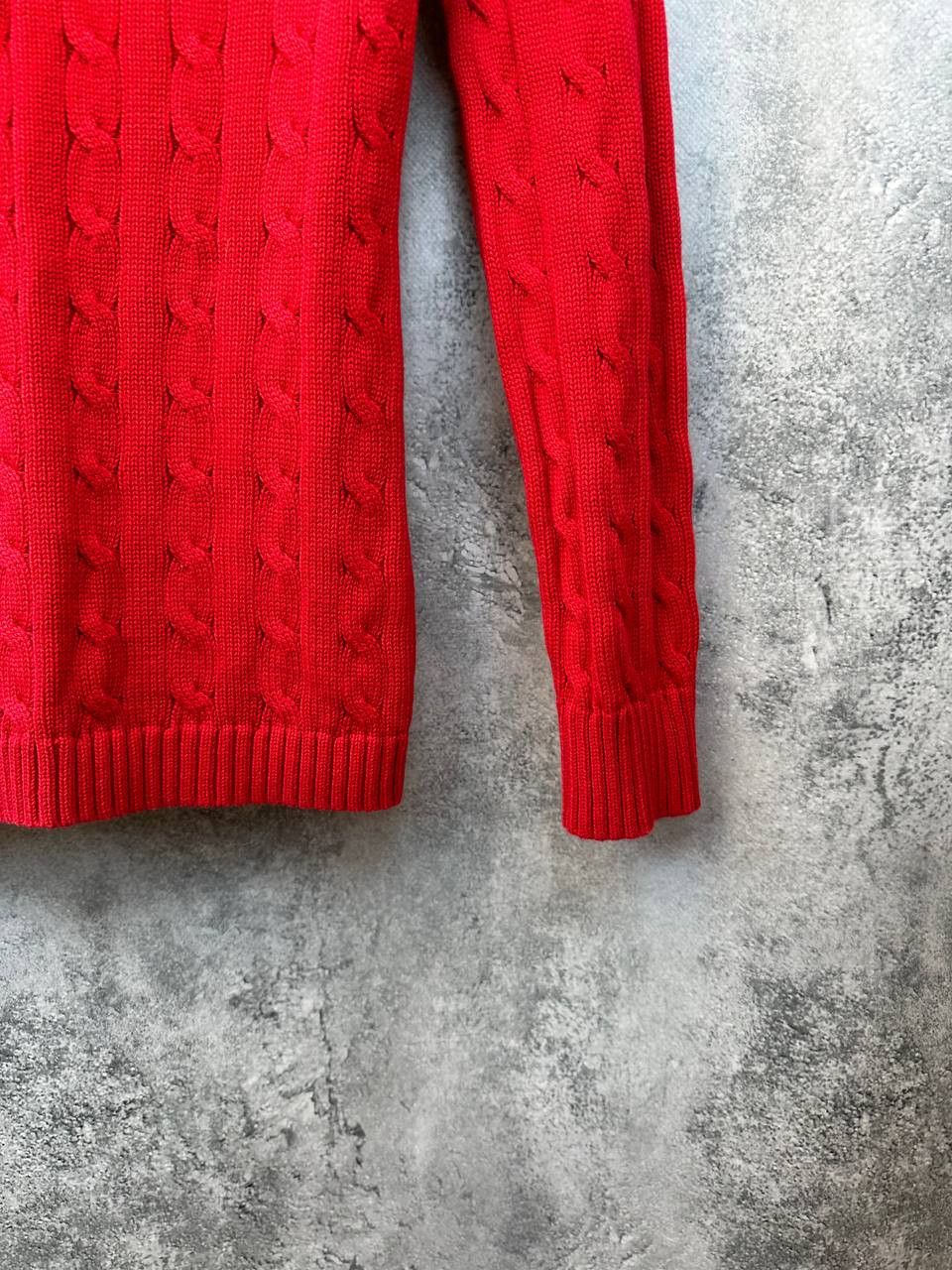 Lauren Ralph Lauren Lauren Ralph Lauren Cable Knit Sweater Red Jumper Boat Neck Size S / US 4 / IT 40 - 9 Thumbnail