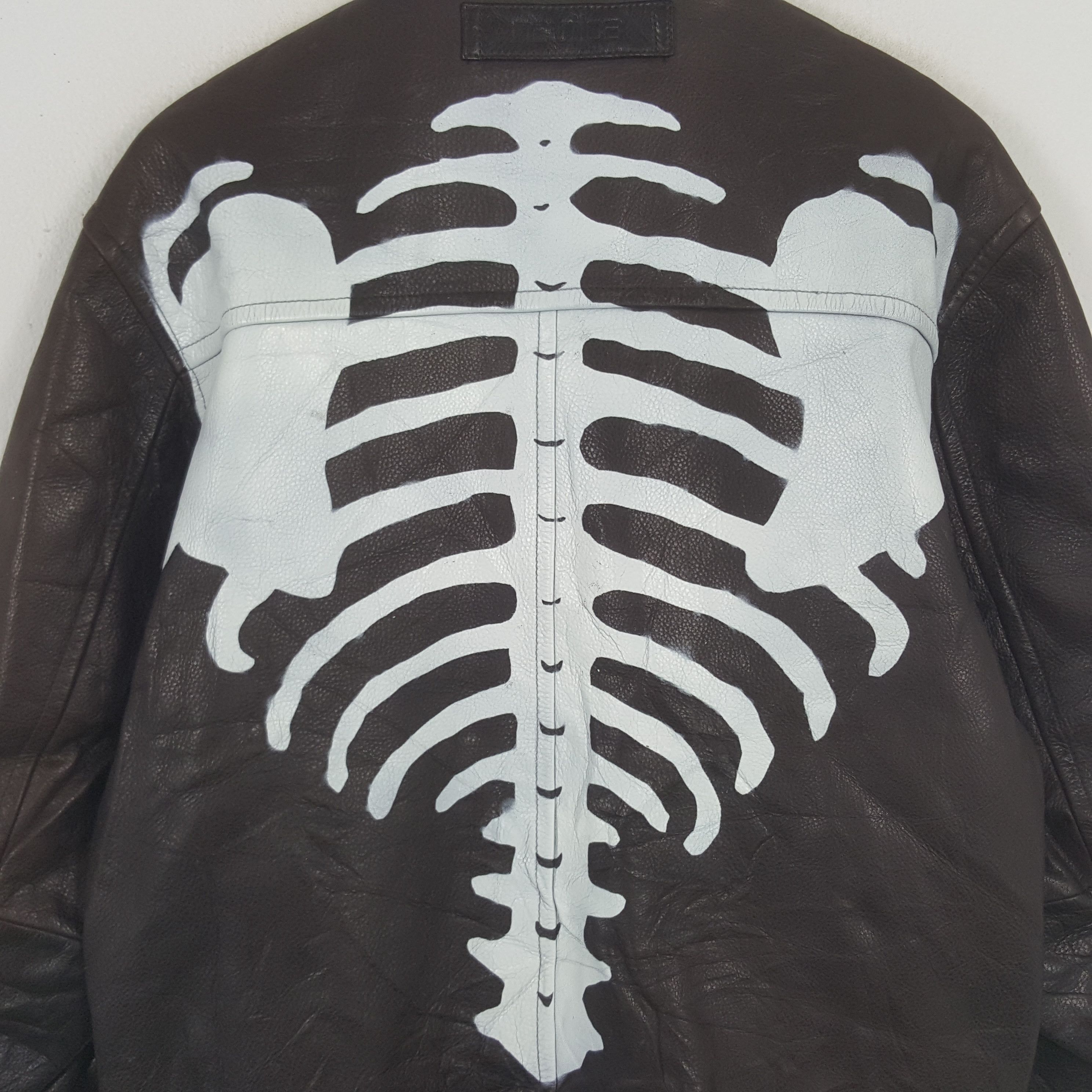 Nautica × Vintage Vintage Nautica Custom Skeleton Leather Jacket Size US S / EU 44-46 / 1 - 2 Thumbnail