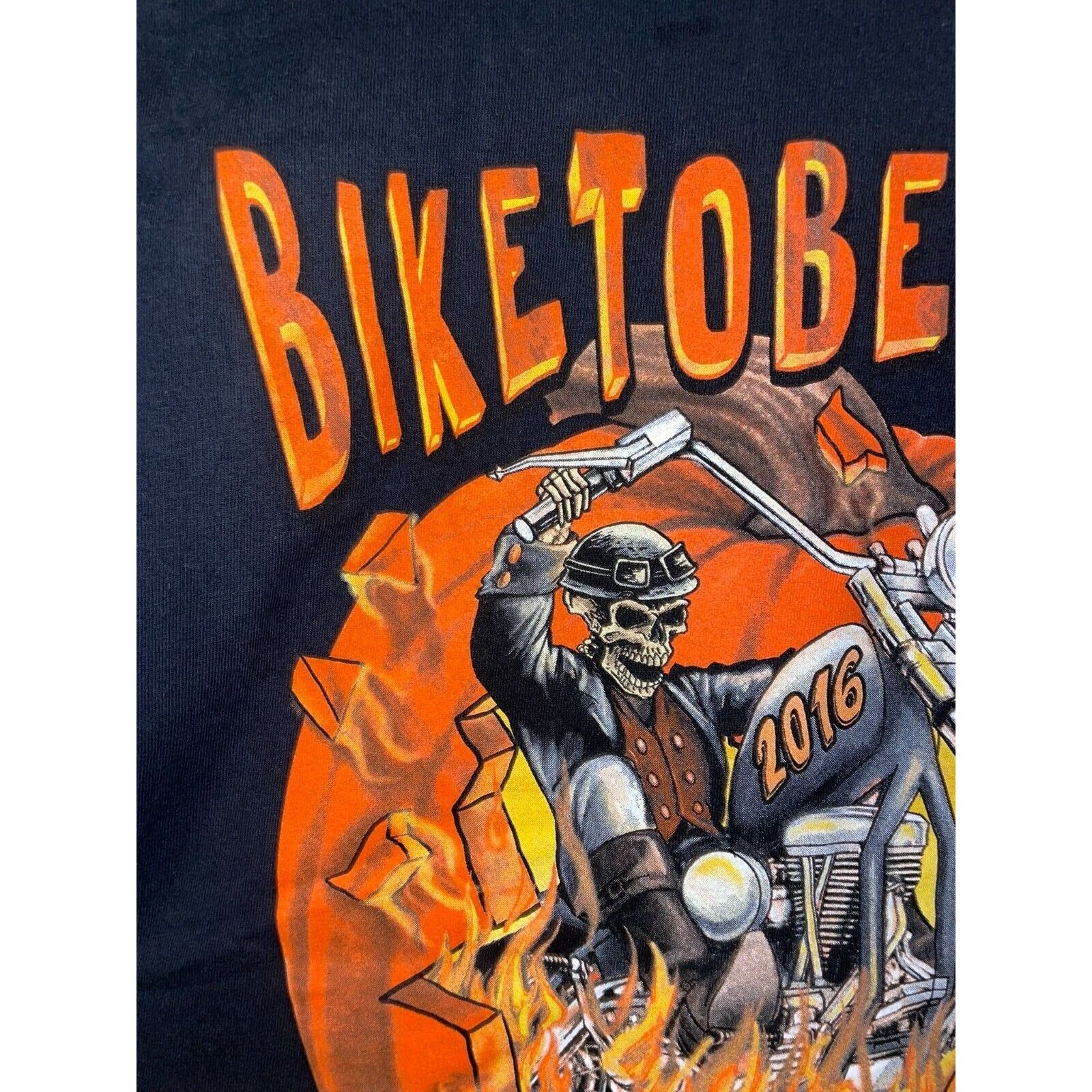 Gildan Daytona Biker Shirt Biketoberfest Graphic L Black Tee Size US L / EU 52-54 / 3 - 8 Thumbnail