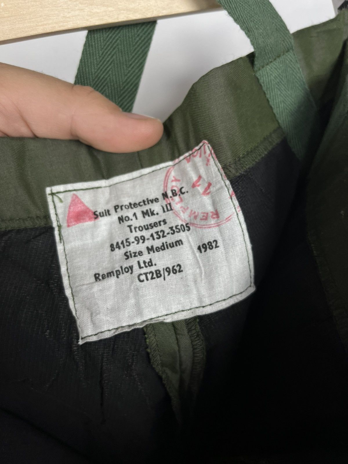 Other Vintage 1982 British Army NBC Mk3 Protective Trousers Green Size US 32 / EU 48 - 10 Thumbnail