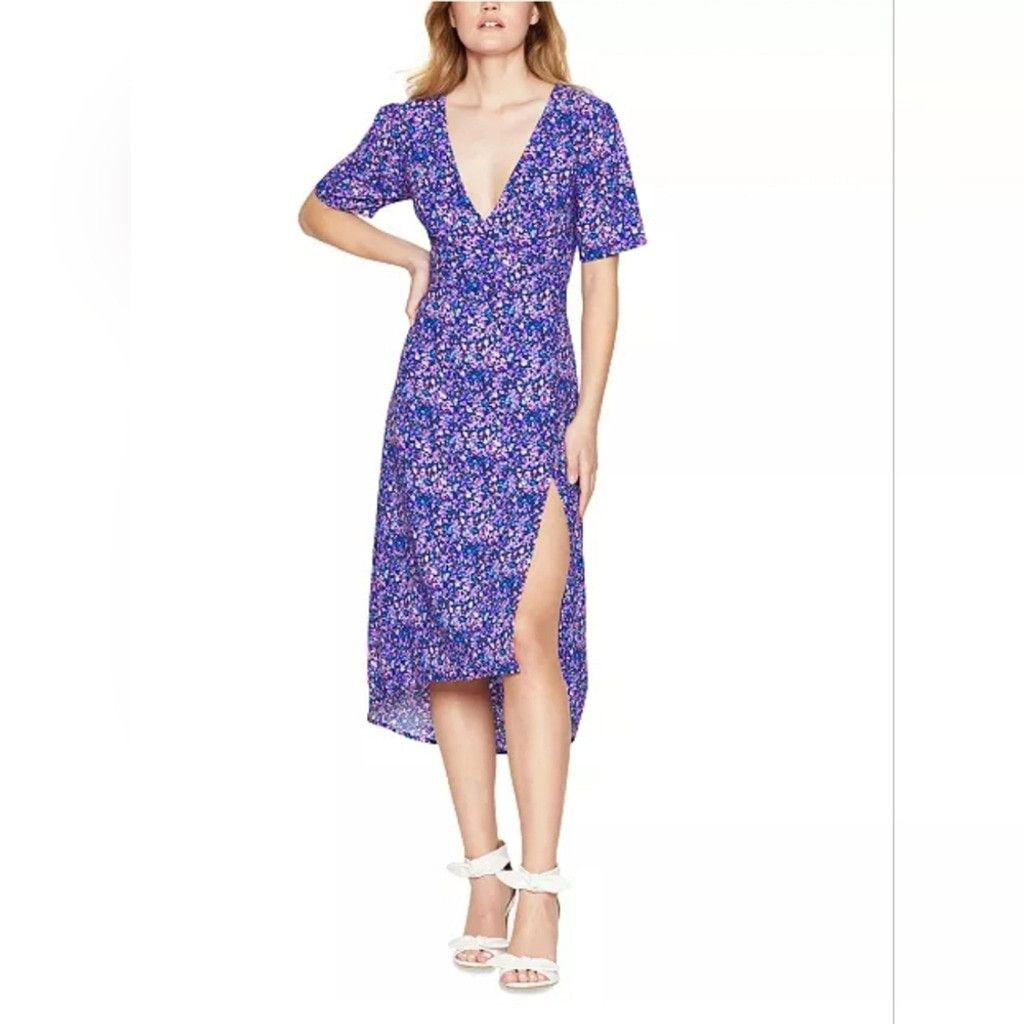 Other NWT BCBGenerationV-Neck Side-Slit Midi Dress Size S / US 4 / IT 40 - 1 Thumbnail