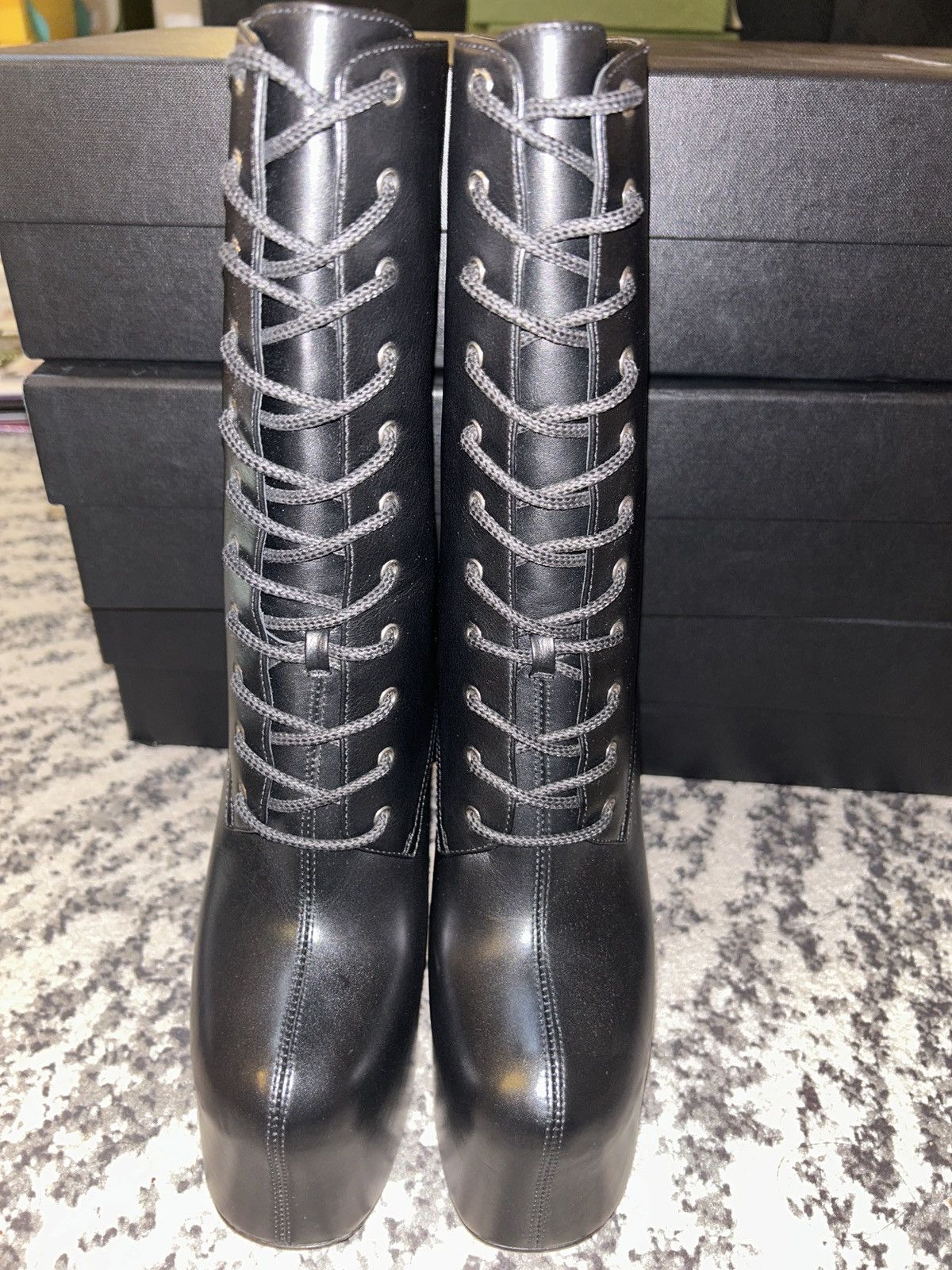 Saint Laurent Paris Saint Laurent Cherry Lace-up Platform Bootie size 39 Size US 9 / IT 39 - 11 Thumbnail