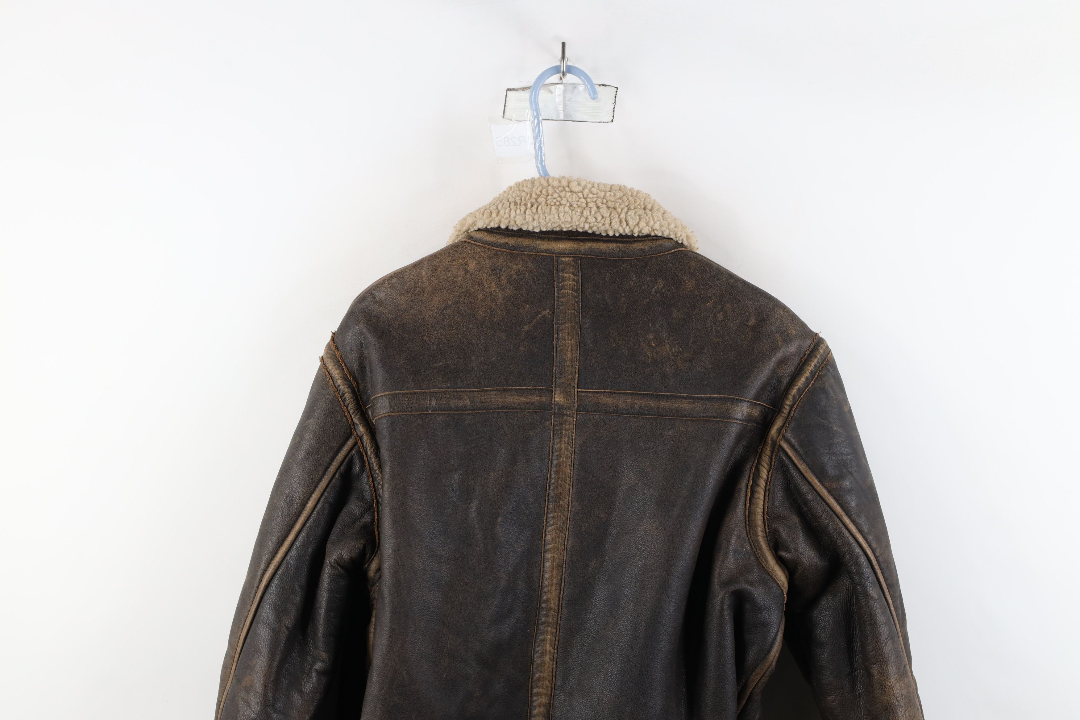 Vintage Vintage 90s Streetwear Lined Leather B3 Bomber Jacket Size S / US 4 / IT 40 - 14 Thumbnail