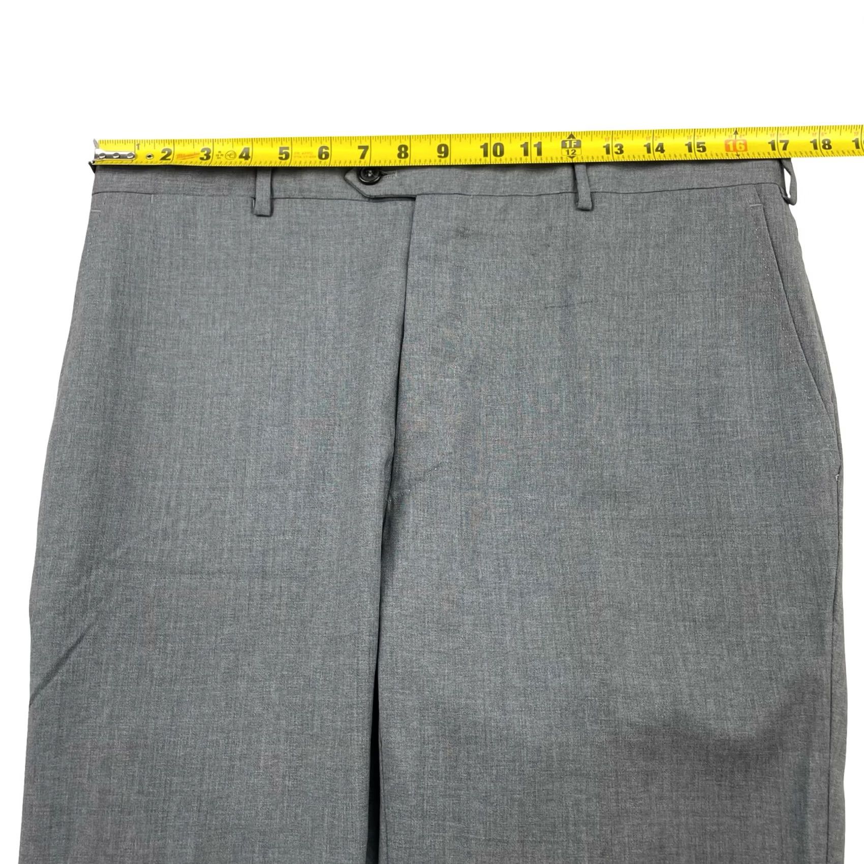 Valentino Valentino Men’s Dress Pants Gray 100% Wool Flat Front 34x30 Italy Mens Straight Pants Size US 34 / EU 50 - 7 Thumbnail