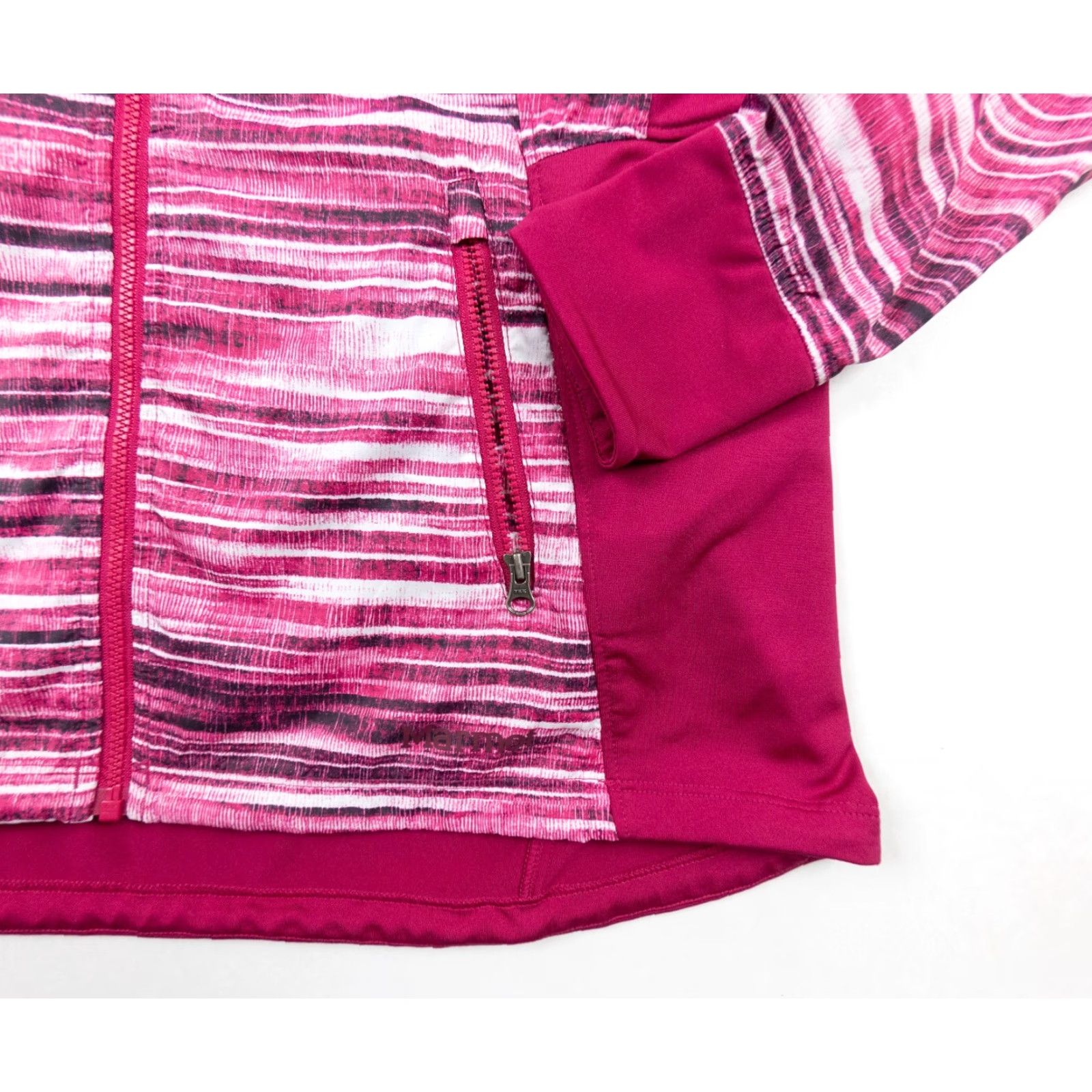 Marmot MARMOT Women's Windbreaker Jacket Full Zip Hooded Lightweight Mid-Length Pink - Size M - Regular Fit - Striped Logo Casual Outdoor Size M / US 6-8 / IT 42-44 - 5 Thumbnail