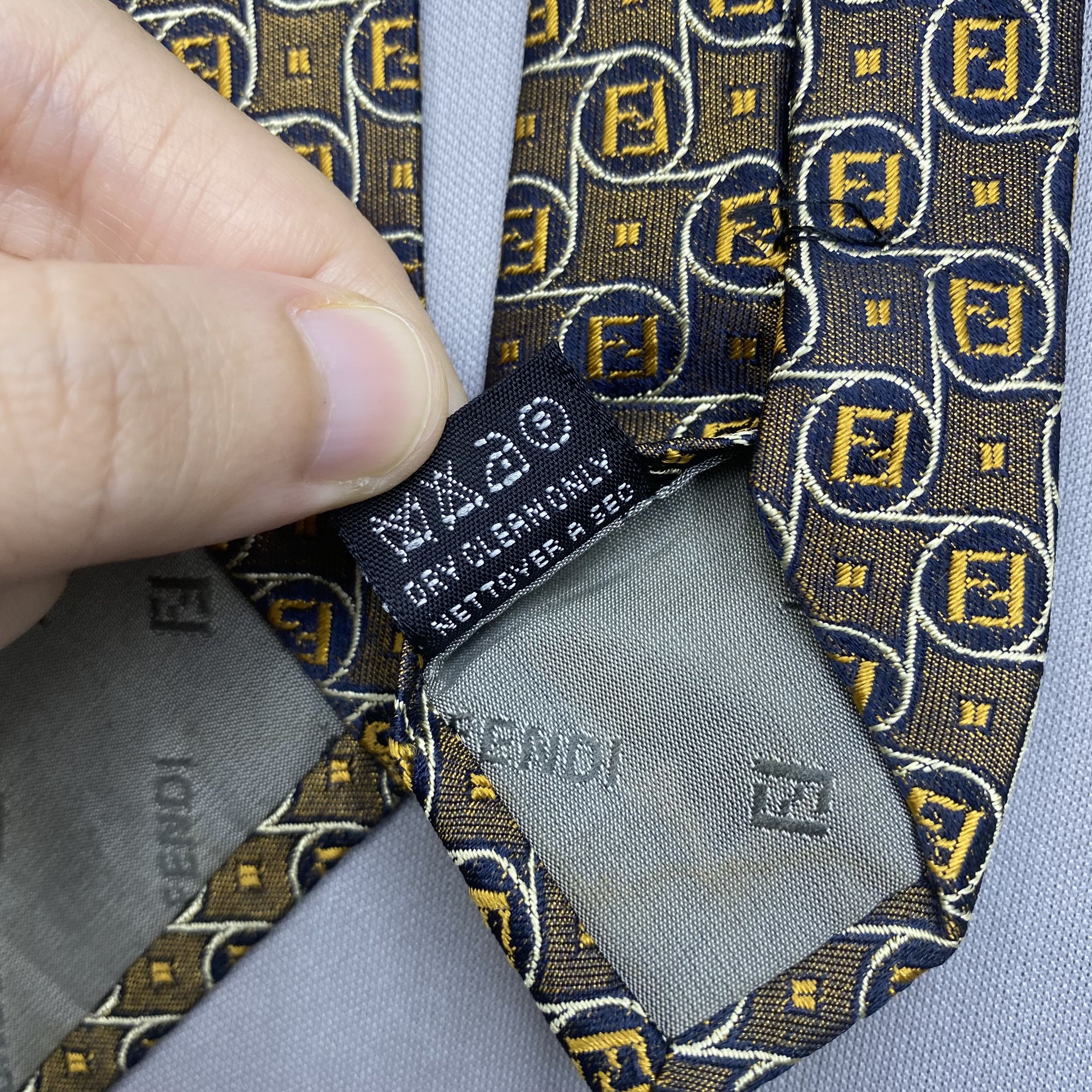 Fendi Vintage Fendi SILK Necktie Cravate Pure Silk Neck Tie Size ONE SIZE - 8 Thumbnail