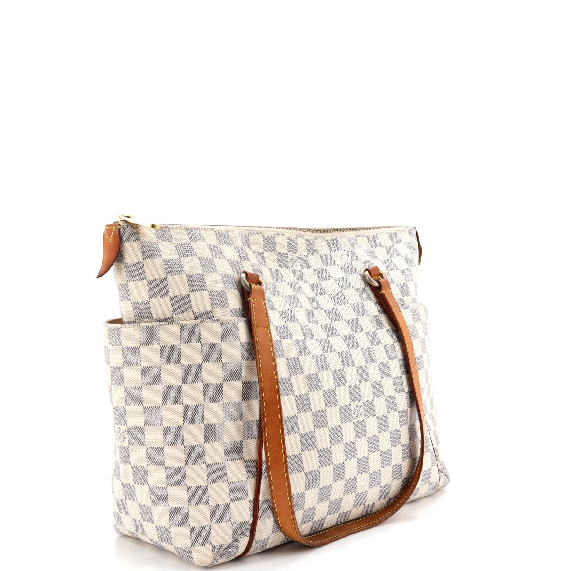 Louis Vuitton Totally Handbag Damier Gm in White, Women's