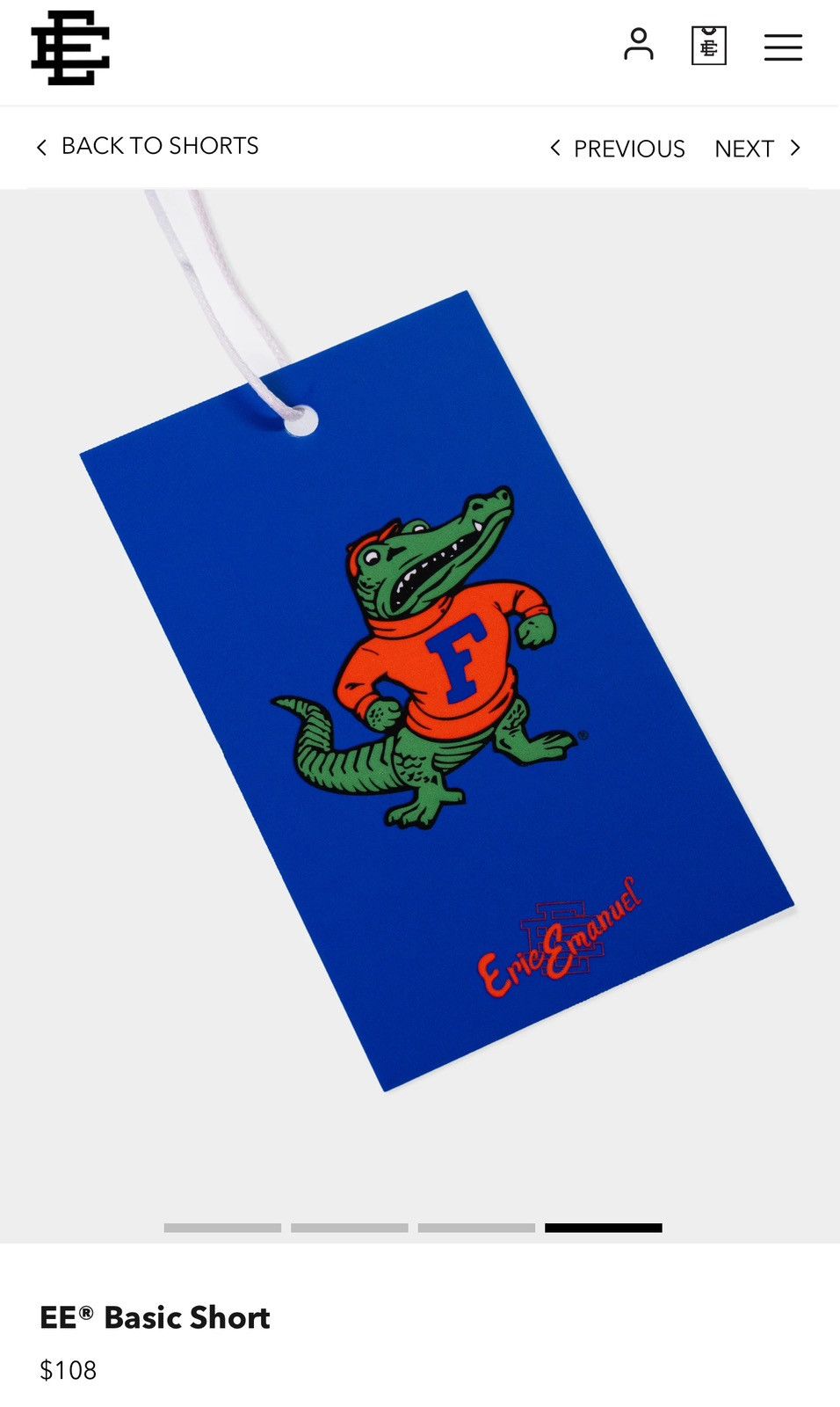 Eric Emanuel × NCAA Eric Emanuel University Of Florida Basic Shorts Large Size US 34 / EU 50 - 10 Thumbnail