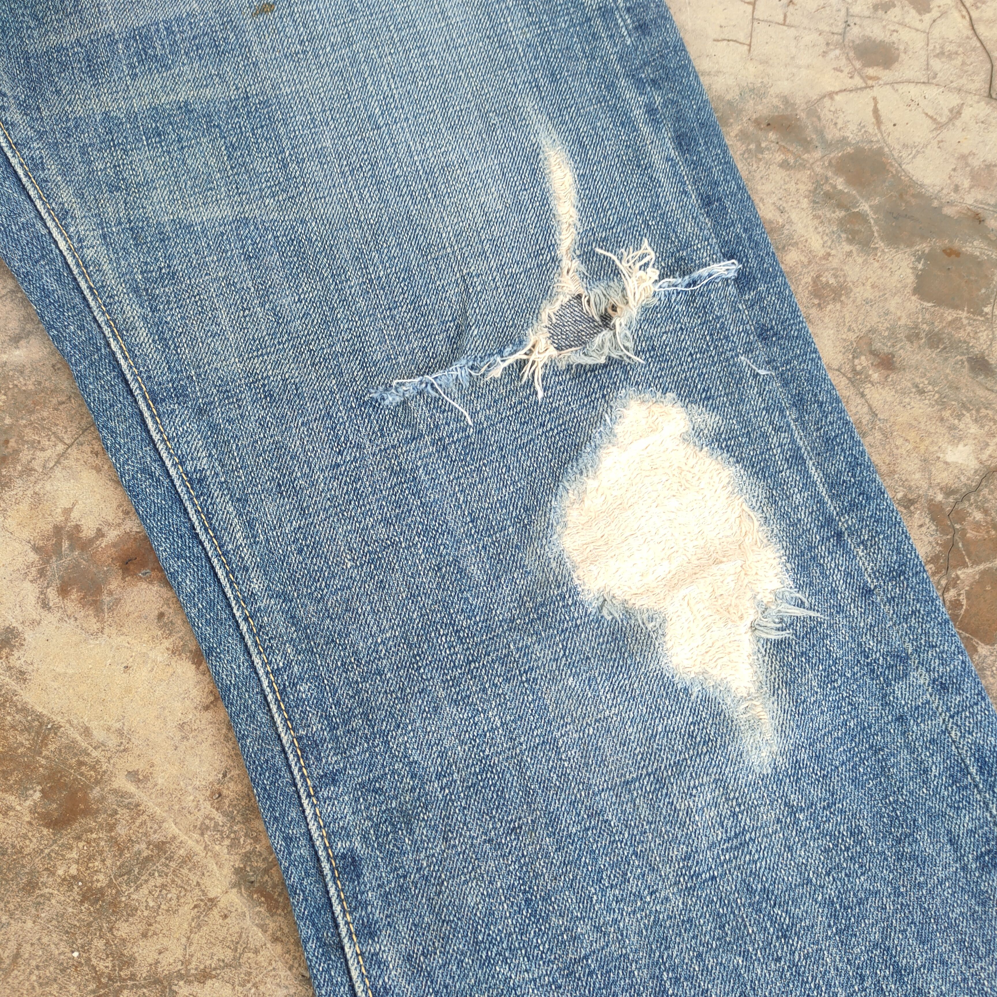 Vision Streetwear Vintage japanese button fly faded jeans denim pants Size US 30 / EU 46 - 6 Thumbnail