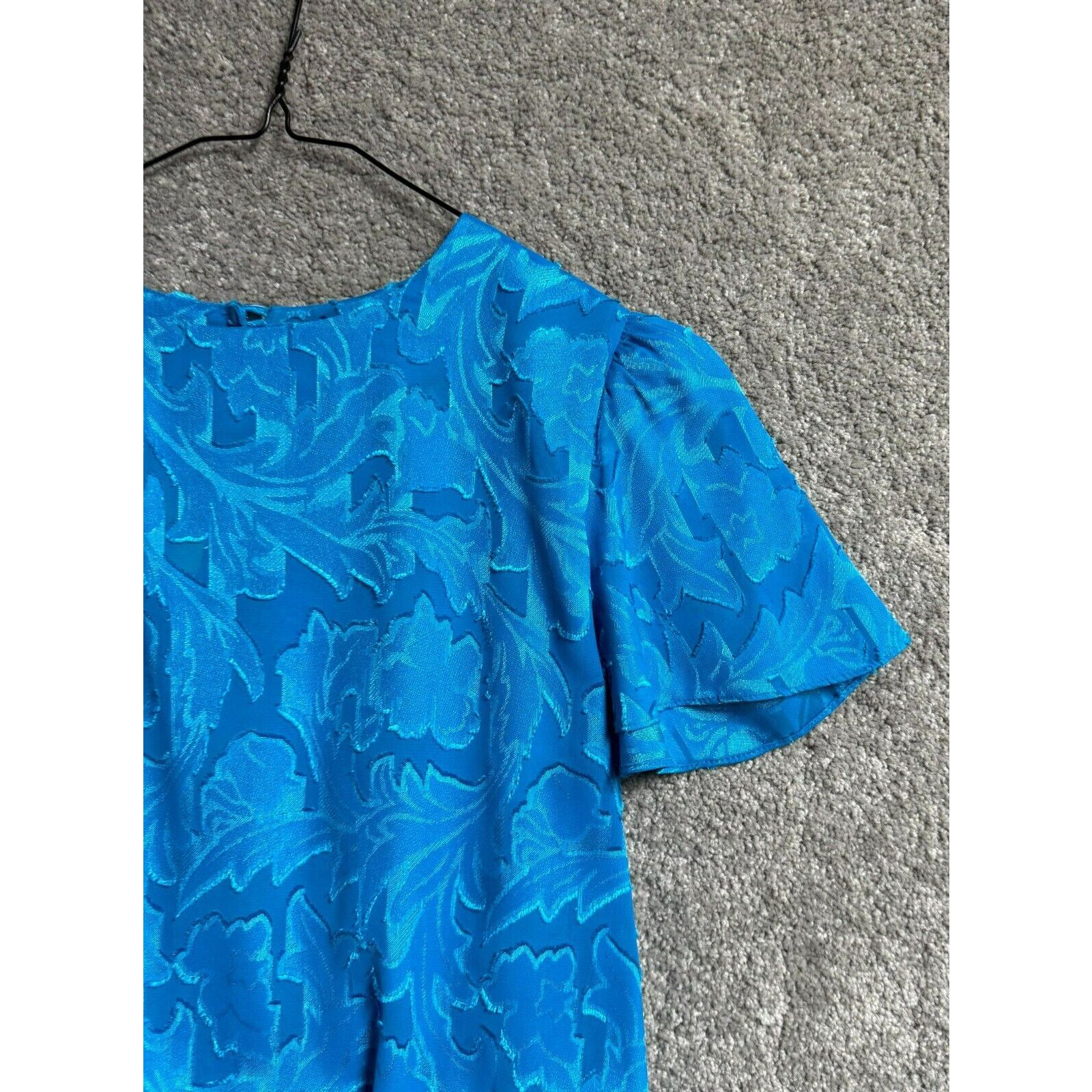 Other Vintage Lady Page Dress 8 Jacquard Textured Fringes Blouson Size M / US 6-8 / IT 42-44 - 6 Thumbnail