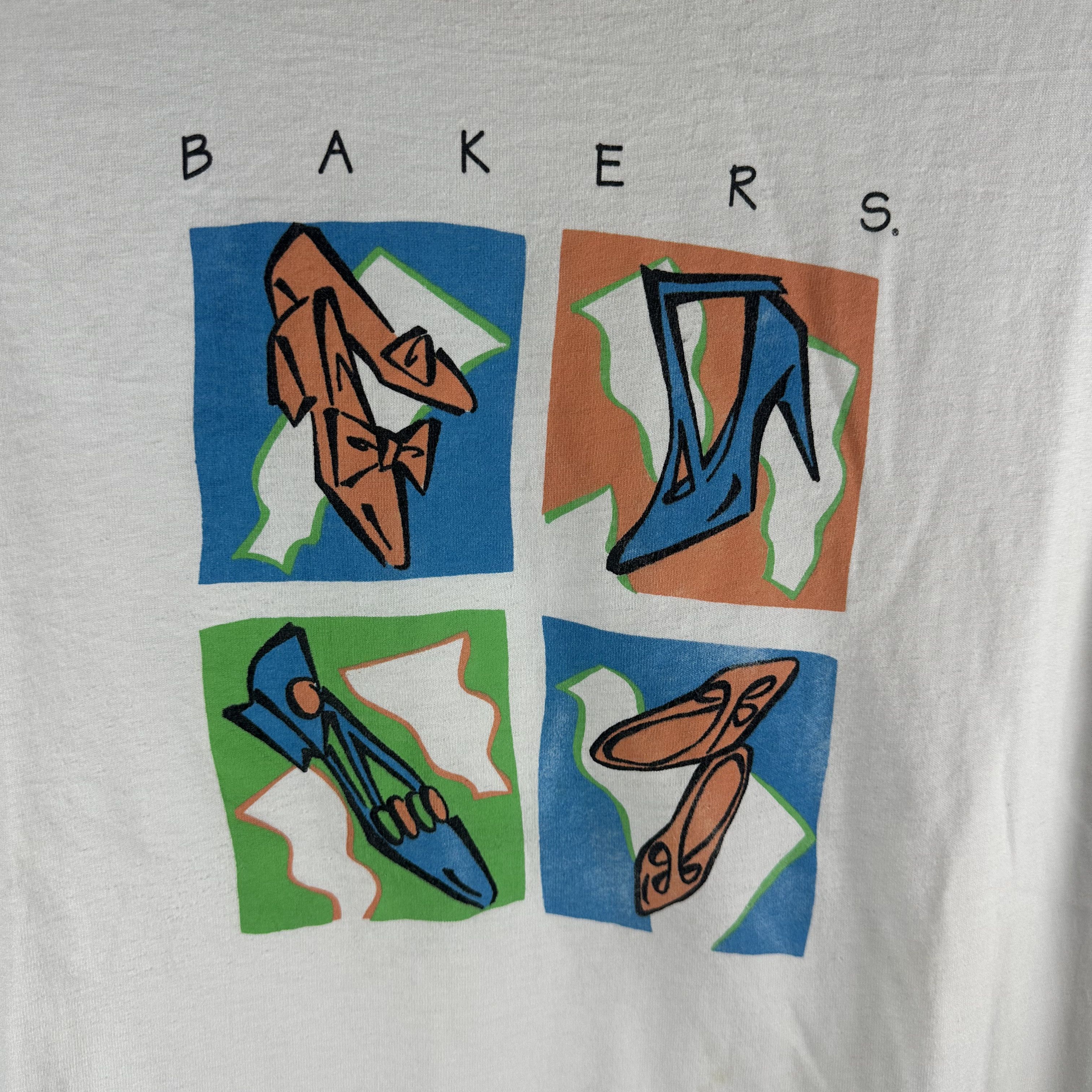 Vintage Vintage 80s Bakers Shoes Artwork Shopping Artwork T-shirt Size US XXL / EU 58 / 5 - 2 Thumbnail