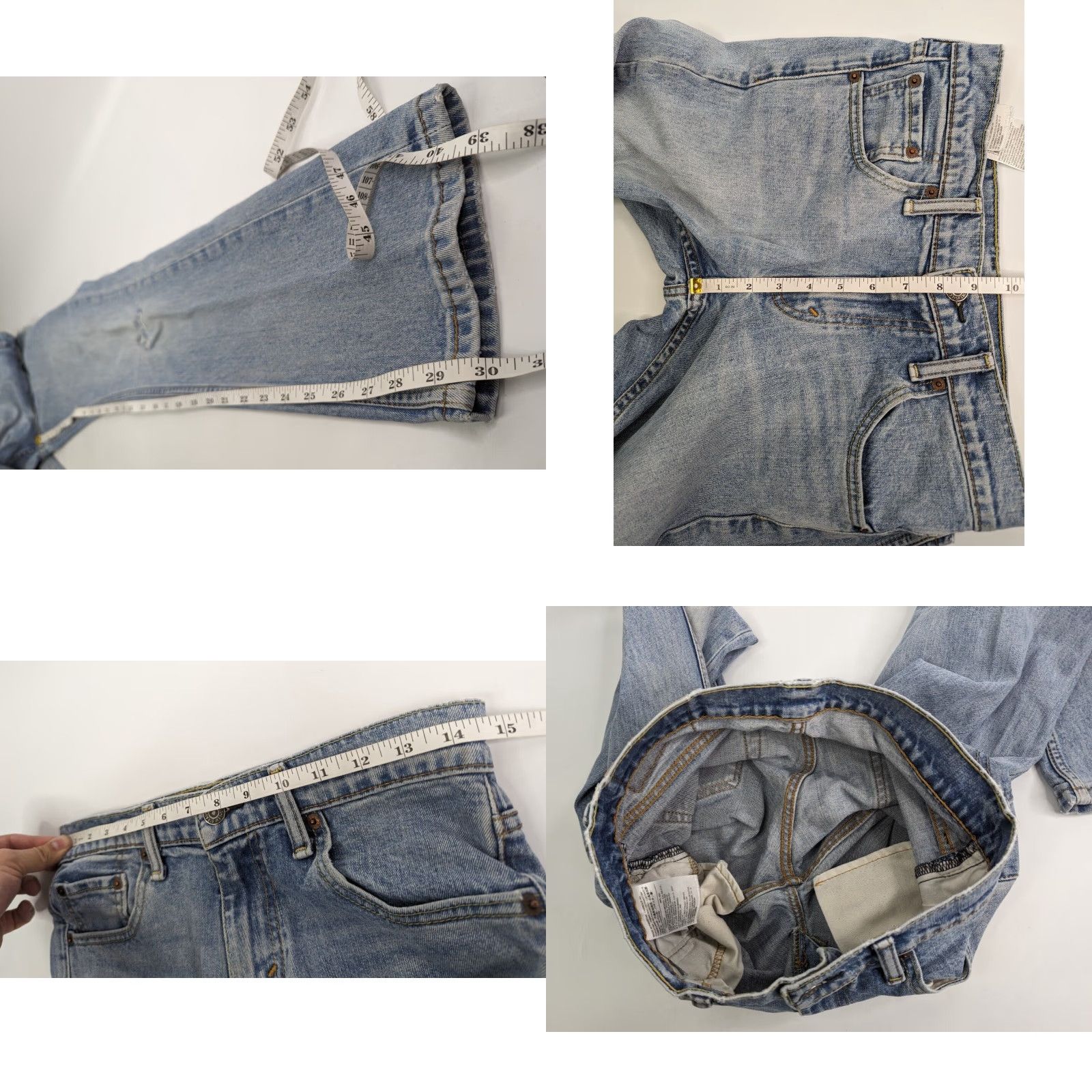 Levi's VINTAGE Levi's 527 Jeans Mens 29x30 Boot Cut Cowboy Distressed Light Wash Denim Blue Shirt Size US 29 - 8 Thumbnail