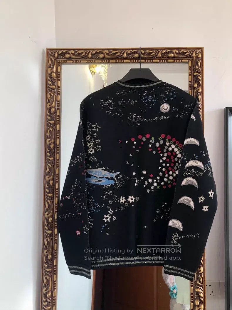 Valentino Valentino Moon Universe Starry Sky Embroidered Sweater Size L / US 10 / IT 46 - 3 Thumbnail