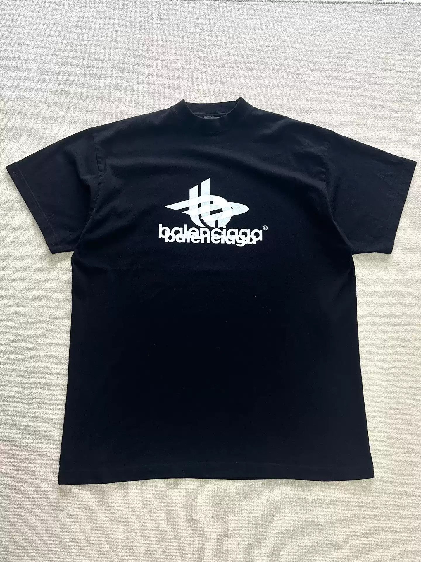 正規品 美品 Balenciaga 23FW LOGO Tシャツ Balenciaga Balenciaga 23FW Phantom Overlap Washed Old Short