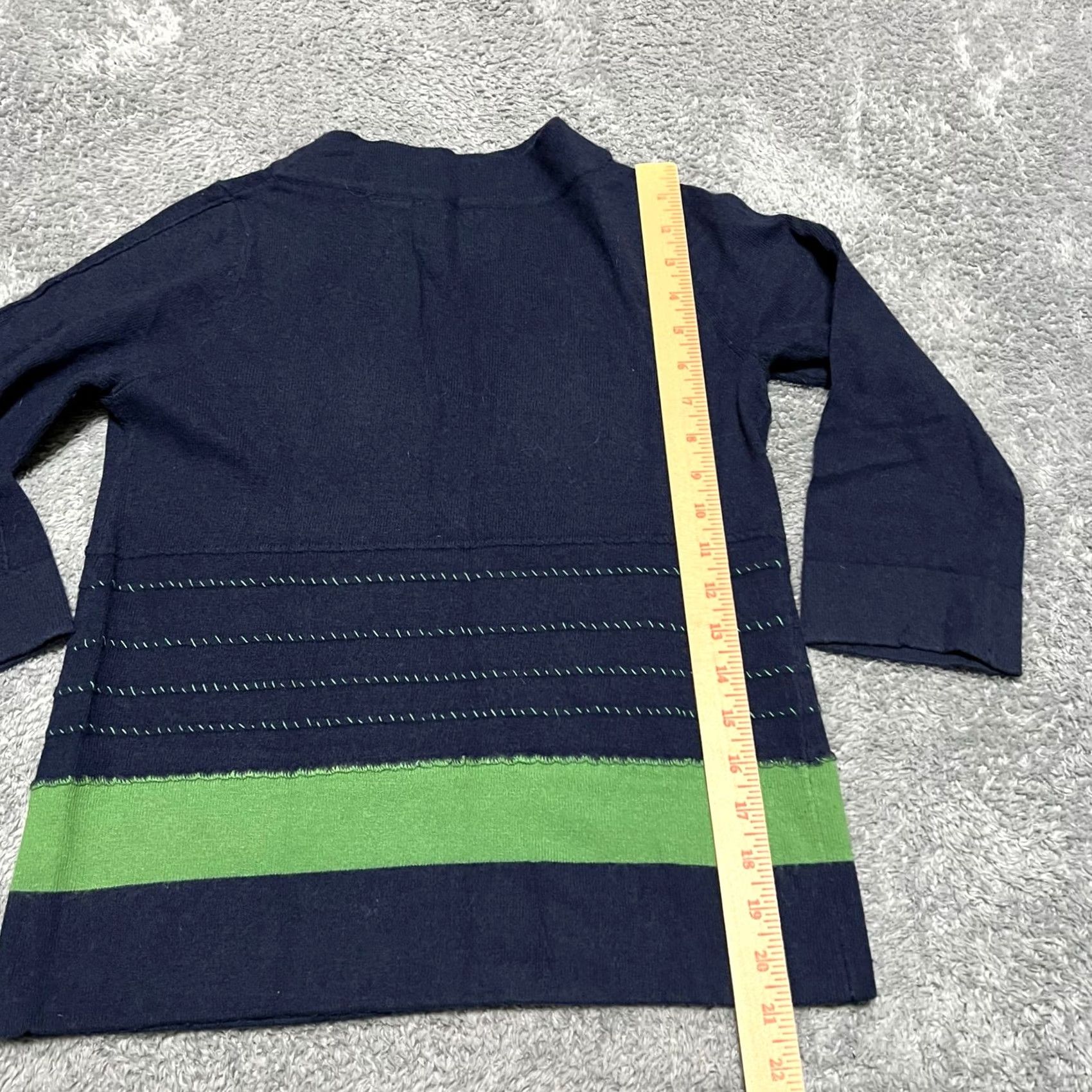 Vintage Anthropologie Field Flower Sweater Womens XS Lambswool Cashmere Blend Blue Size XS / US 0-2 / IT 36-38 - 5 Thumbnail