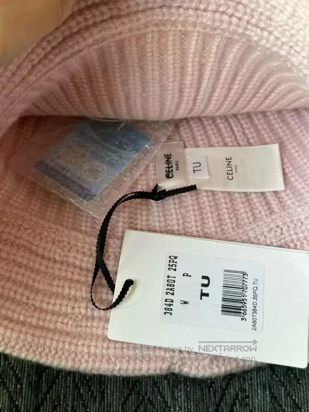 Celine Celine Triomphe Pink Cashmere Bucket Hat. Size ONE SIZE - 2 Thumbnail