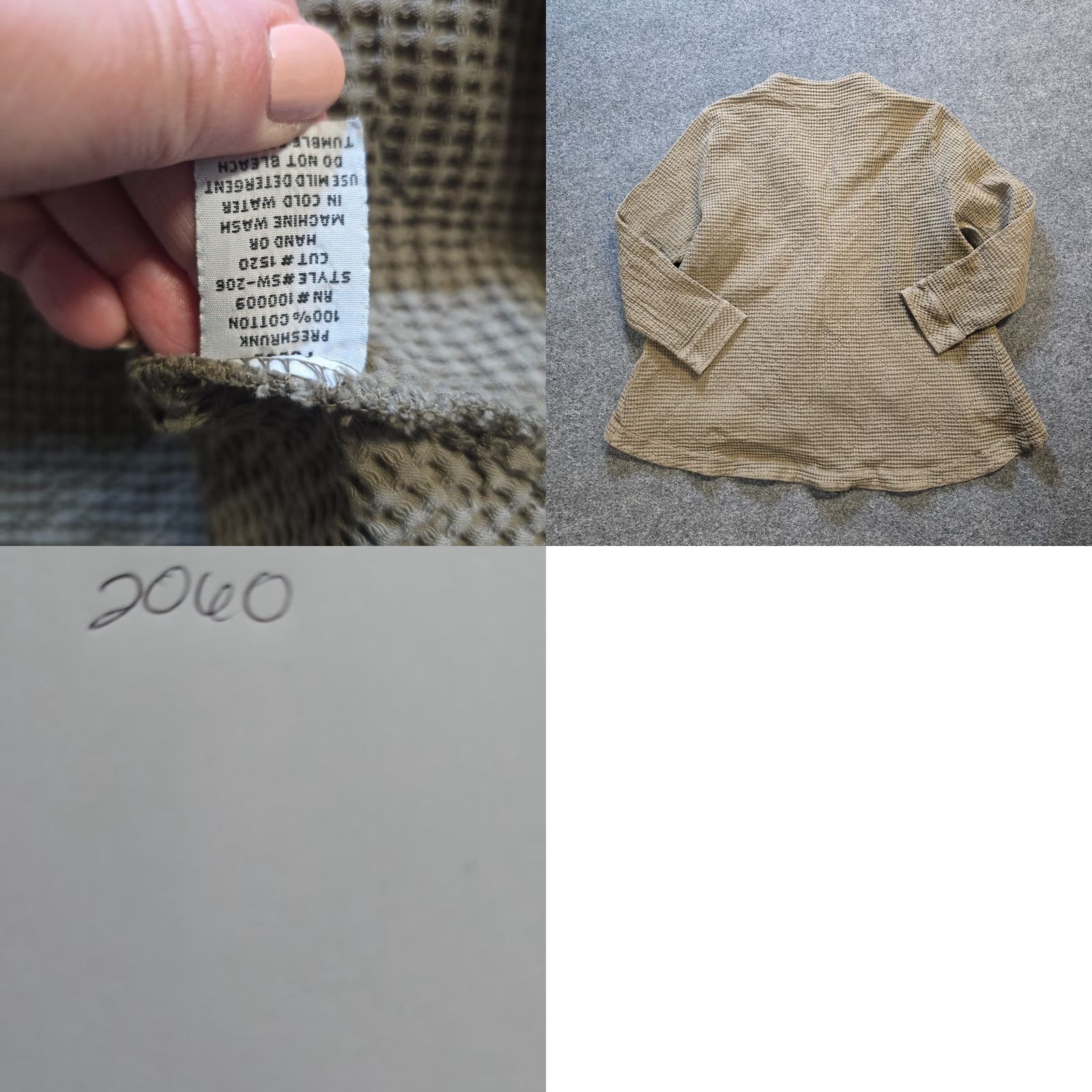 Alife Focus Casual Life Jacket Womens Size Medium Gray Tan Texture Thermal Lagenlook Size M / US 6-8 / IT 42-44 - 8 Thumbnail