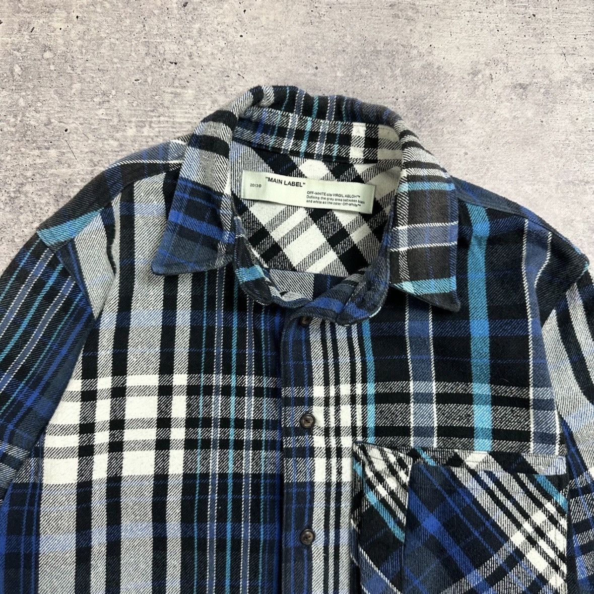 Off-White Off-White Flannel Shirt Patchwork Diagonal Arrows Graphic Size US S / EU 44-46 / 1 - 13 Thumbnail