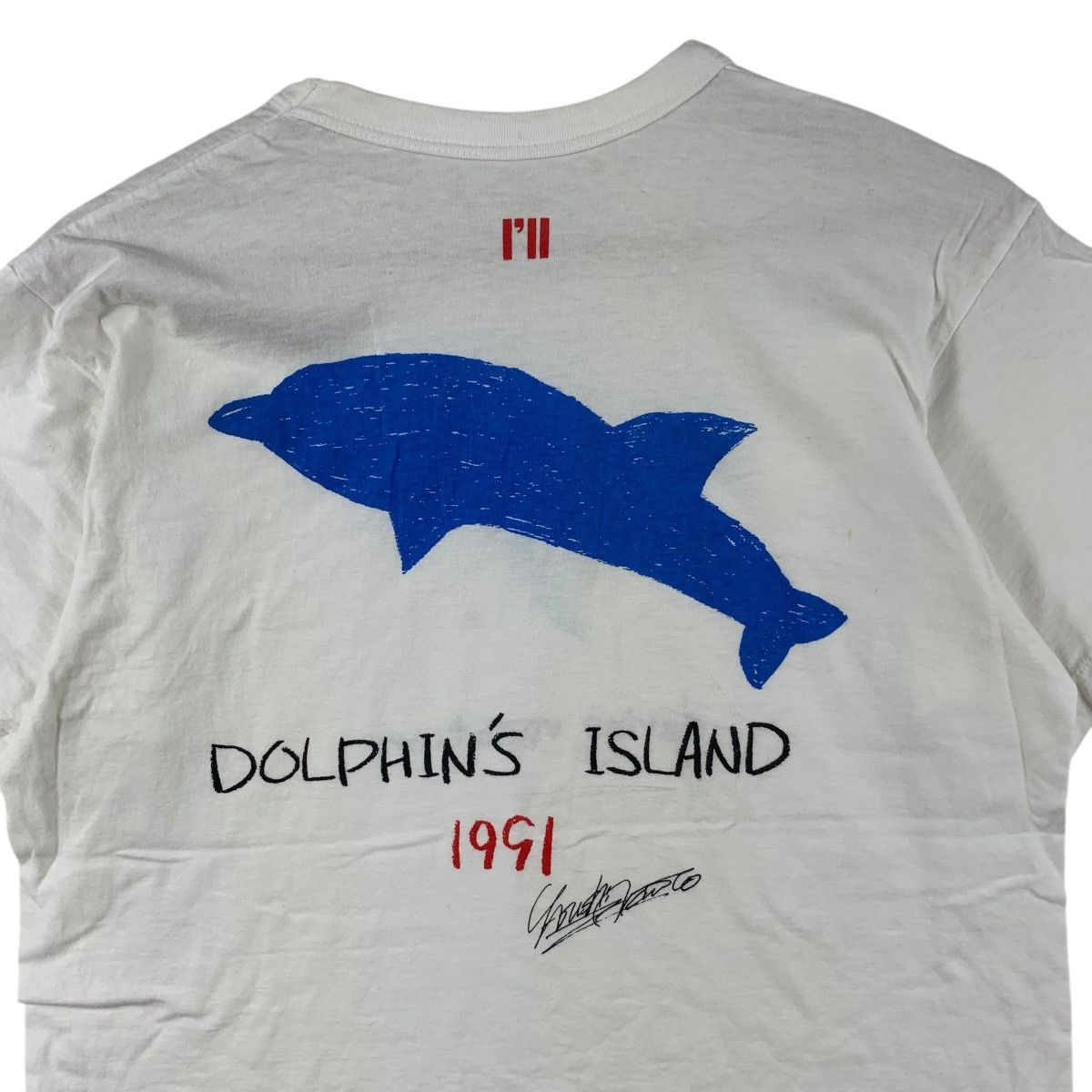 Vintage Vintage 1991 DOLPHIN’S ISLAND LONG VACATION Tee Shirt Top Size S / US 4 / IT 40 - 6 Thumbnail