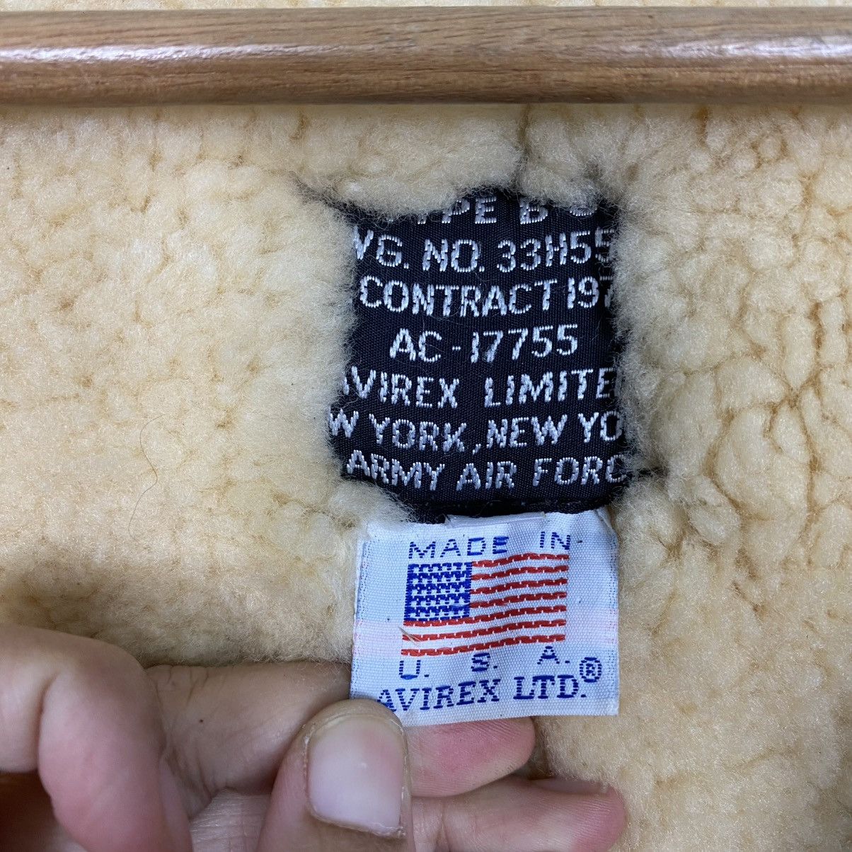 Avirex 🔥VINTAGE GENUINE LEATHER JACKET B-3 AVIREX USA SHEARLING Size US S / EU 44-46 / 1 - 22 Thumbnail