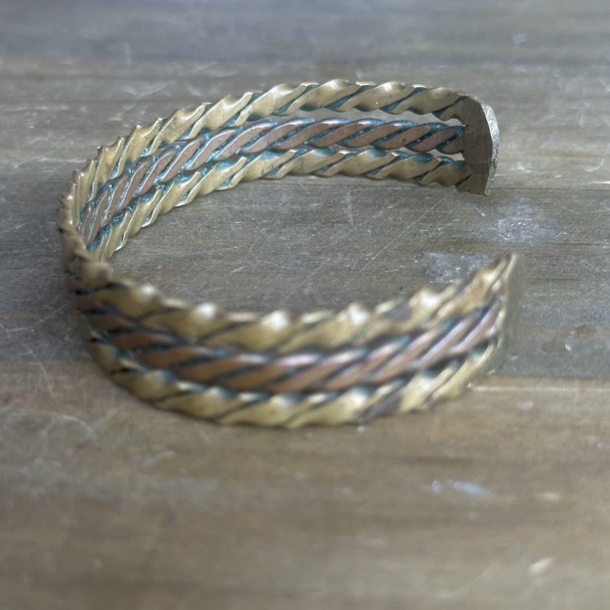 Vintage Vintage braided copper/brass cuff bracelet Size ONE SIZE - 4 Thumbnail