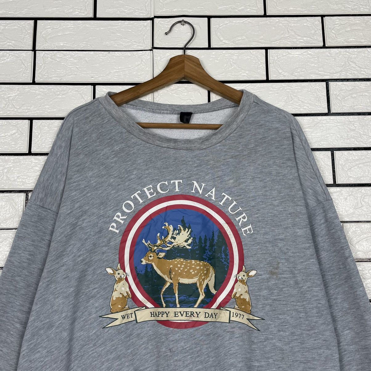 Japanese Brand Protect Nature Big Print Crewneck Sweatshirt Size US M / EU 48-50 / 2 - 2 Thumbnail