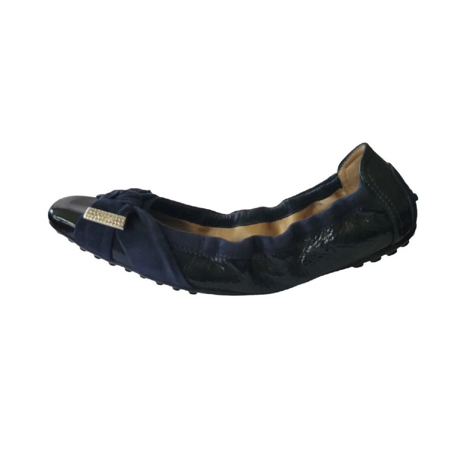 Tod's TOD'S Womens Blue Suede Ballerina Flat Shoes Size EU 35.5 Size US 5.5 / IT 35.5 - 1 Thumbnail