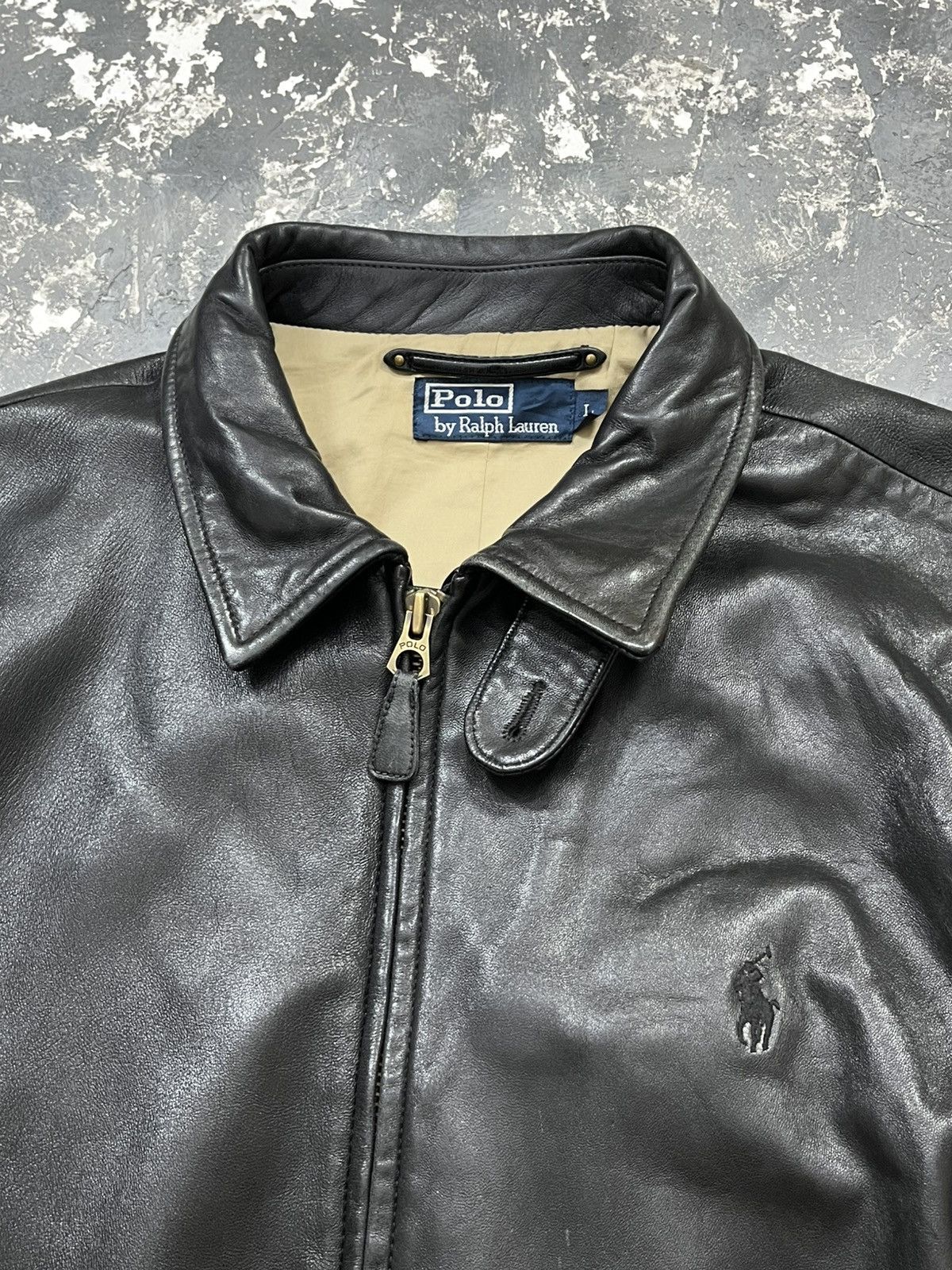 Polo Ralph Lauren Black Polo Ralph Lauren leather jacket vintage lambskin Size US L / EU 52-54 / 3 - 2 Thumbnail