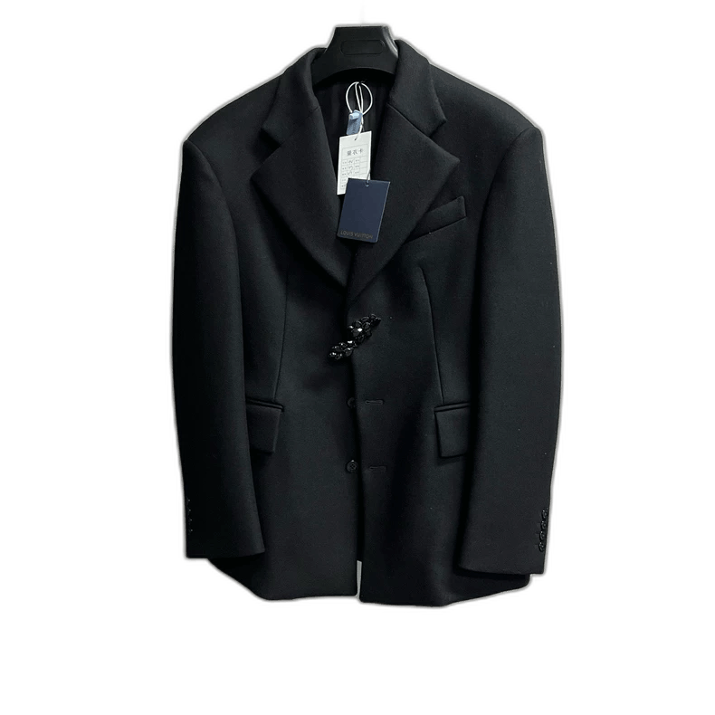 Louis Vuitton Louis Vuitton Black Button-Down Blazer Size US L / EU 52-54 / 3 - 1 Thumbnail
