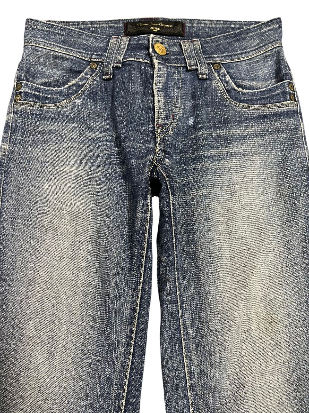 Ksubi Vintage Japanese Brand Blue Wash Distressed Bootcut Jeans Size 27" / US 4 / IT 40 - 3 Thumbnail