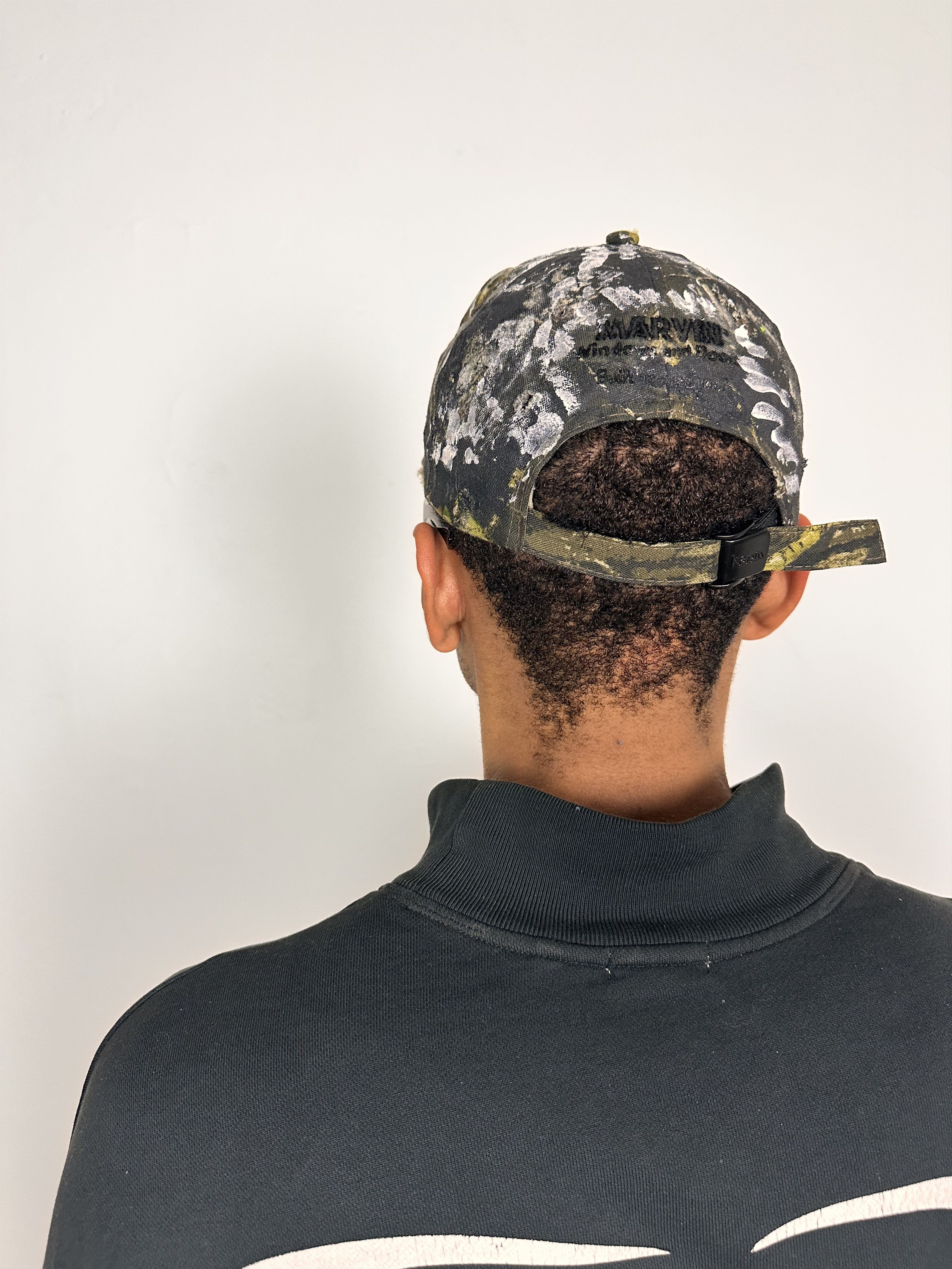 Vintage ASTROBOI* 'This Way' Brown/Green Camouflage Rhinestone Hat Size ONE SIZE - 4 Thumbnail
