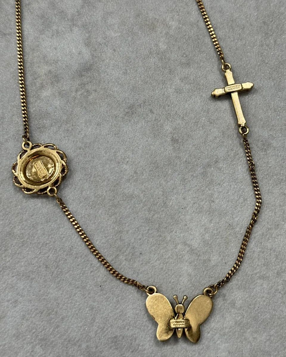 Dsquared2 Dsquared2 Gold Metal Multi-Charm Cross Necklace Size ONE SIZE - 7 Thumbnail