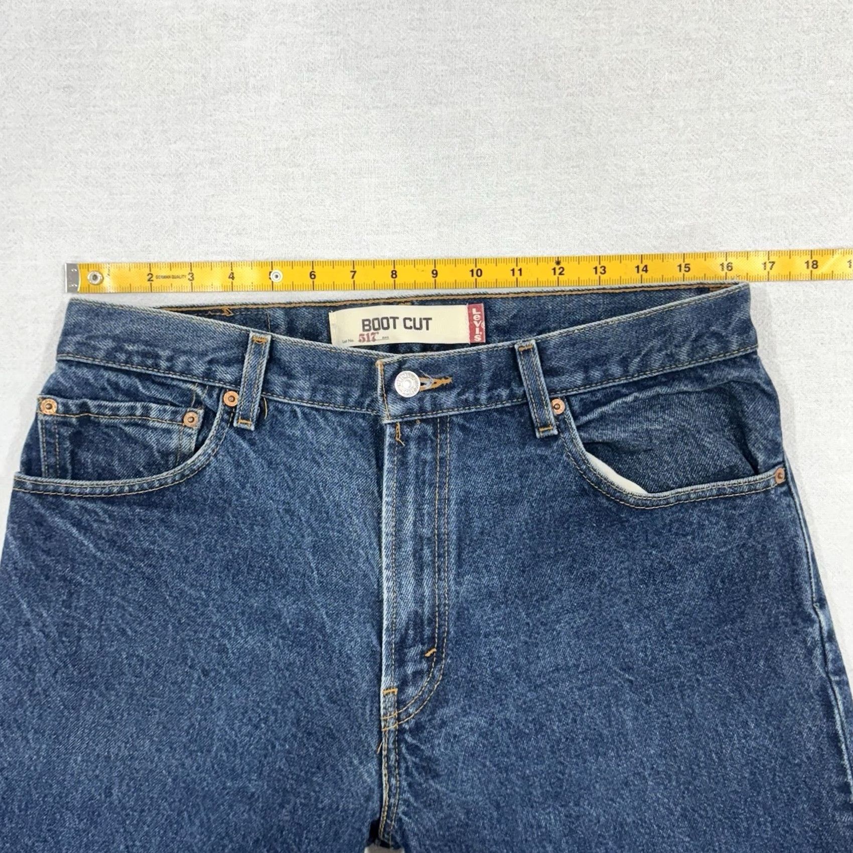 Levi's VINTAGE Levi’s 517 Bootcut Jeans Men’s 34x34 Dark Wash Denim Jeans Regular Blue 80s USA Mens Size US 34 / EU 50 - 7 Thumbnail