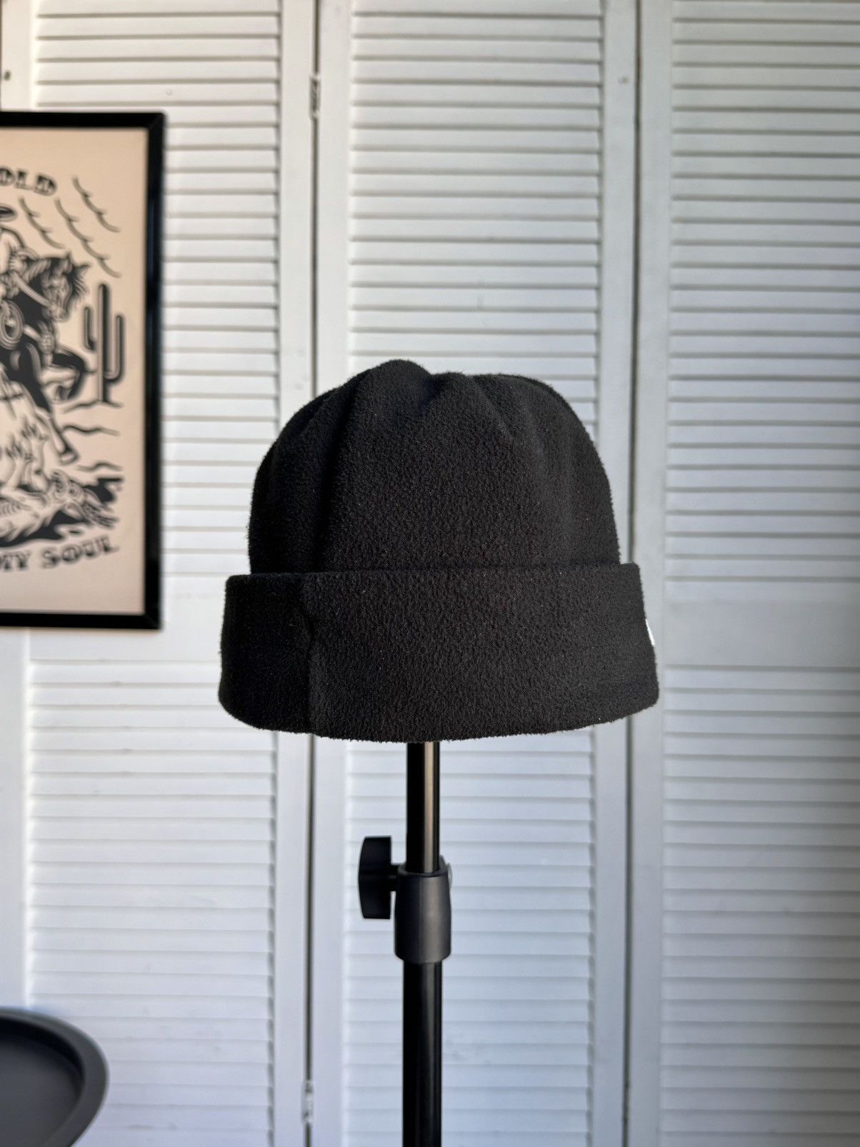 Lacoste Vintage Lacoste Beanie Fleece Hat Black Big Logo Size ONE SIZE - 12 Thumbnail