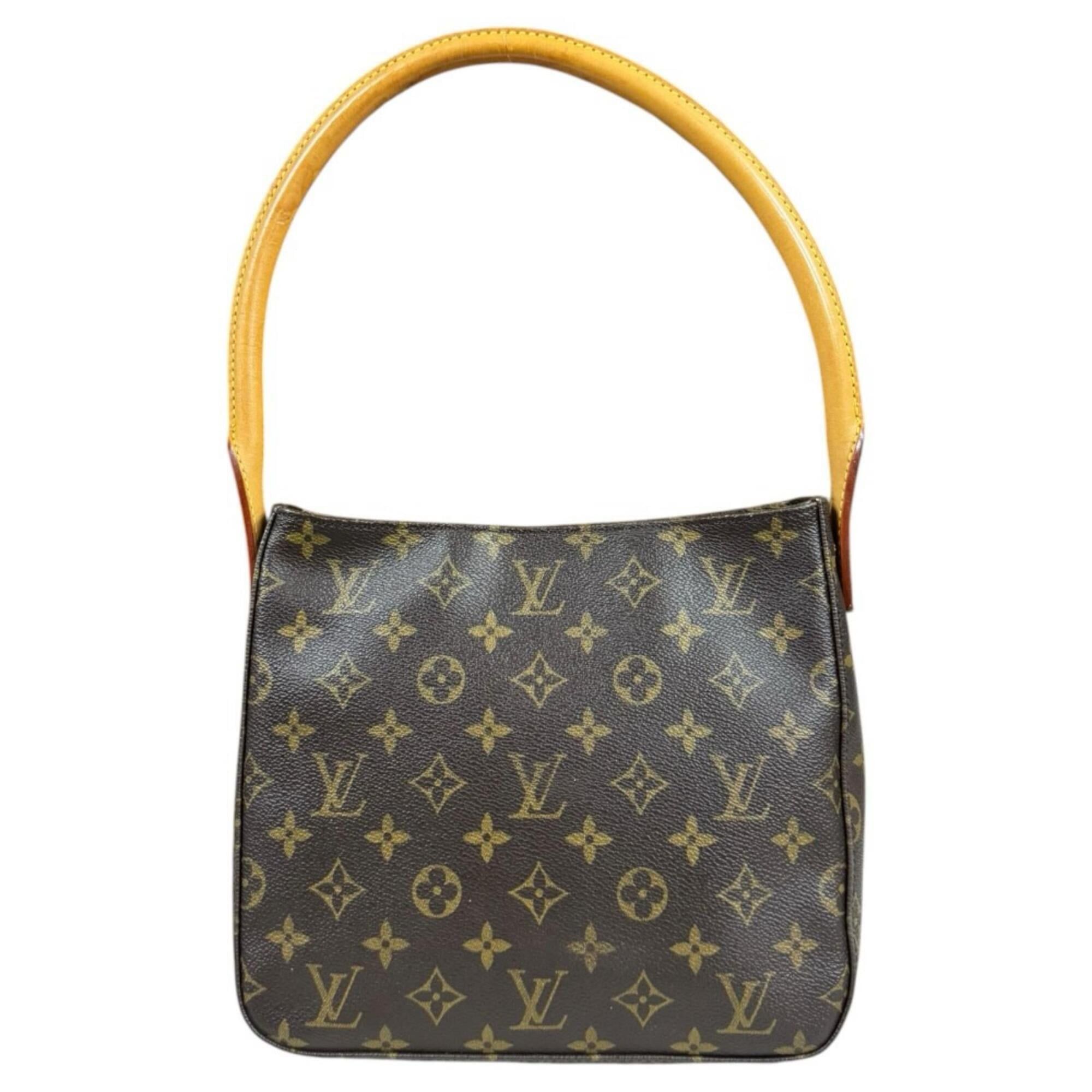 Louis Vuitton Louis Vuitton Looping MM Monogram Shoulder Bag, Canvas M51146, Brown, Women's, LOUIS VUITTON, Used Size ONE SIZE - 1 Thumbnail