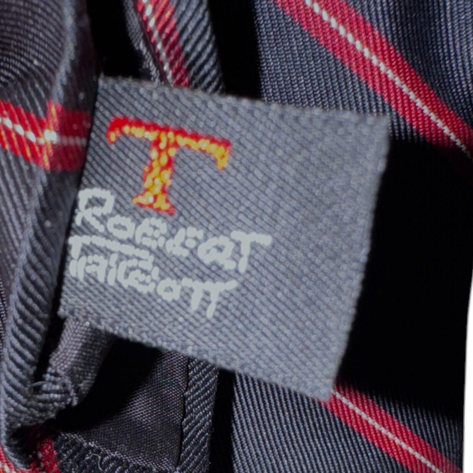 Robert Talbott Robert Talbott Black & Red Stripe Tie Necktie Hand Sewn Silk Size ONE SIZE - 4 Thumbnail