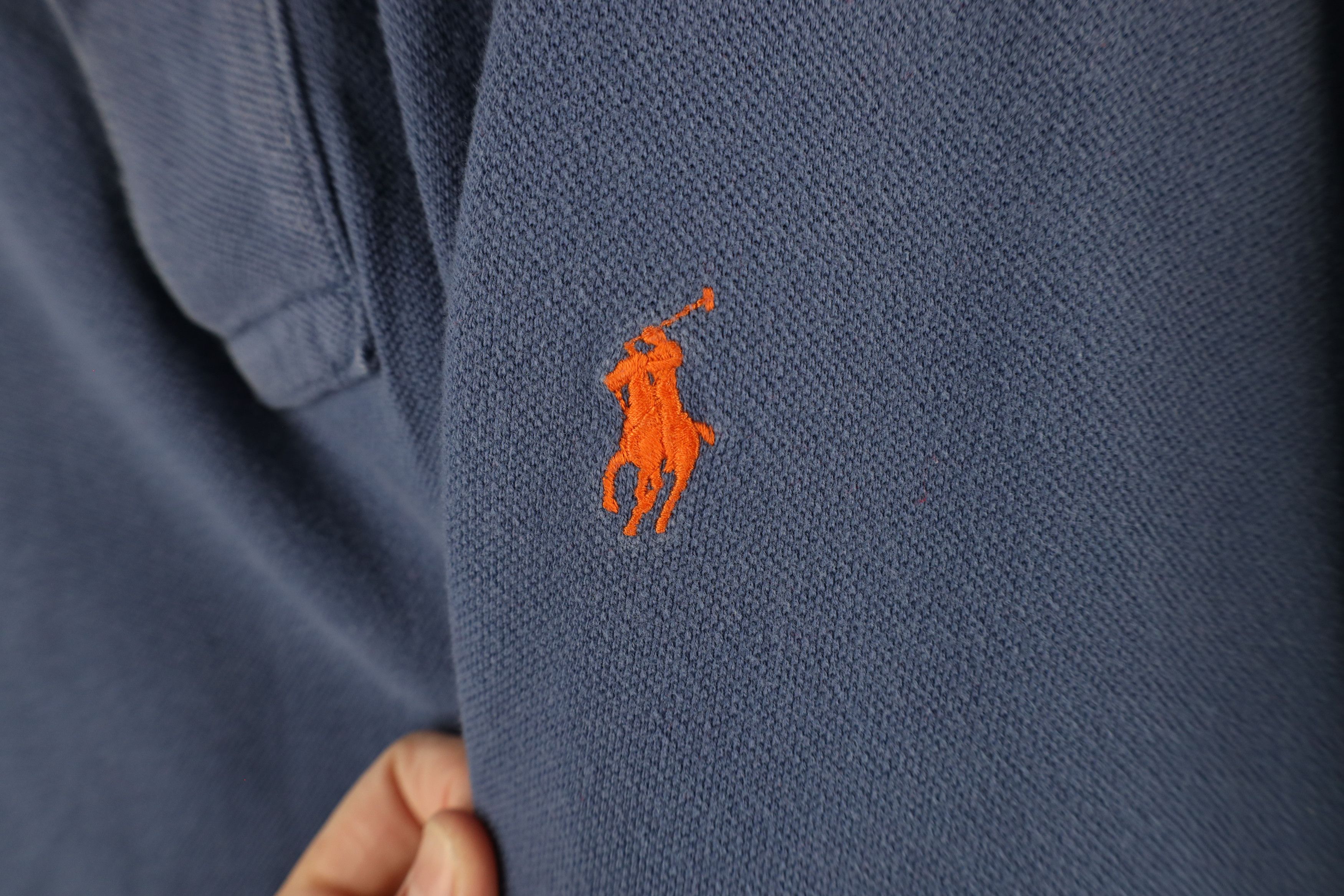 Ralph Lauren × Vintage Vintage 90s Ralph Lauren Long Sleeve Rugby Polo Shirt Blue Size US XXL / EU 58 / 5 - 4 Thumbnail