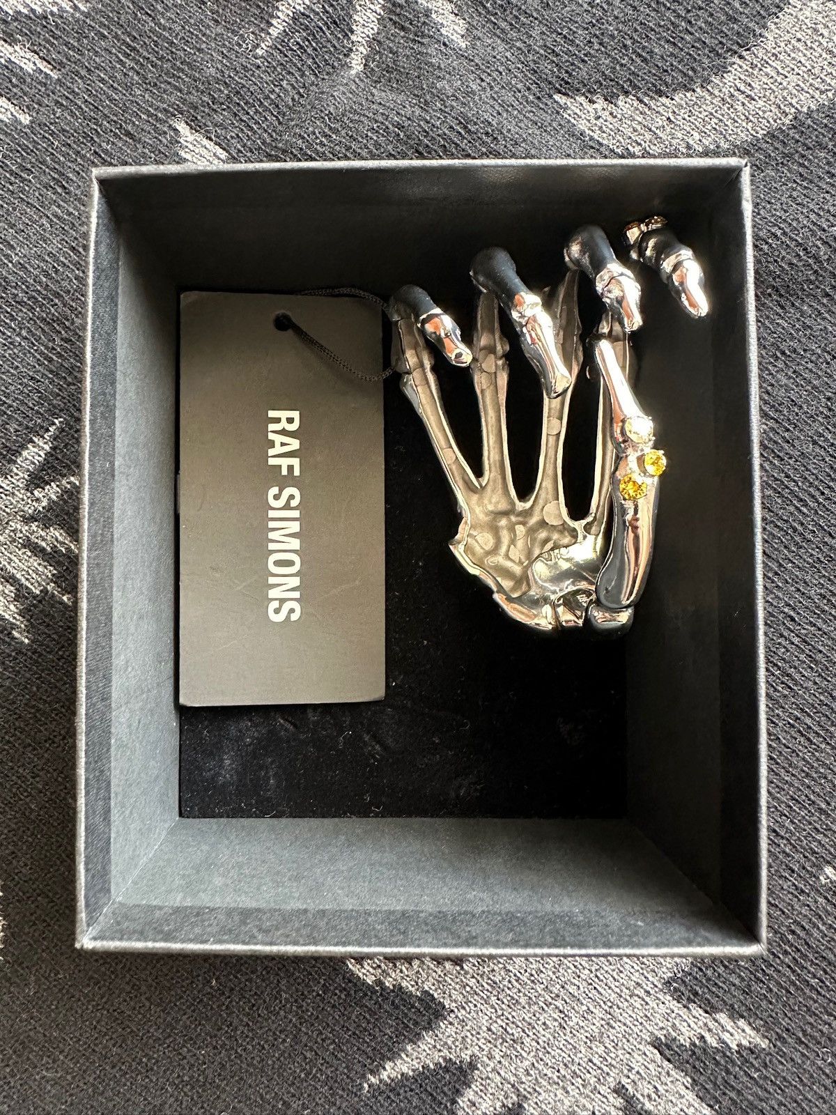 Raf Simons Raf Simon Skeleton hand cuff bracelet with diamonds Size ONE SIZE - 3 Thumbnail