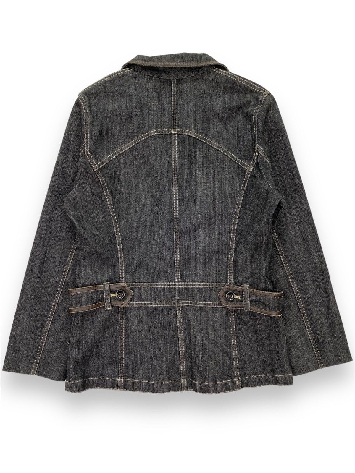Japanese Brand Japanese Brand Leather Denim Jacket Size XS / US 0-2 / IT 36-38 - 2 Thumbnail