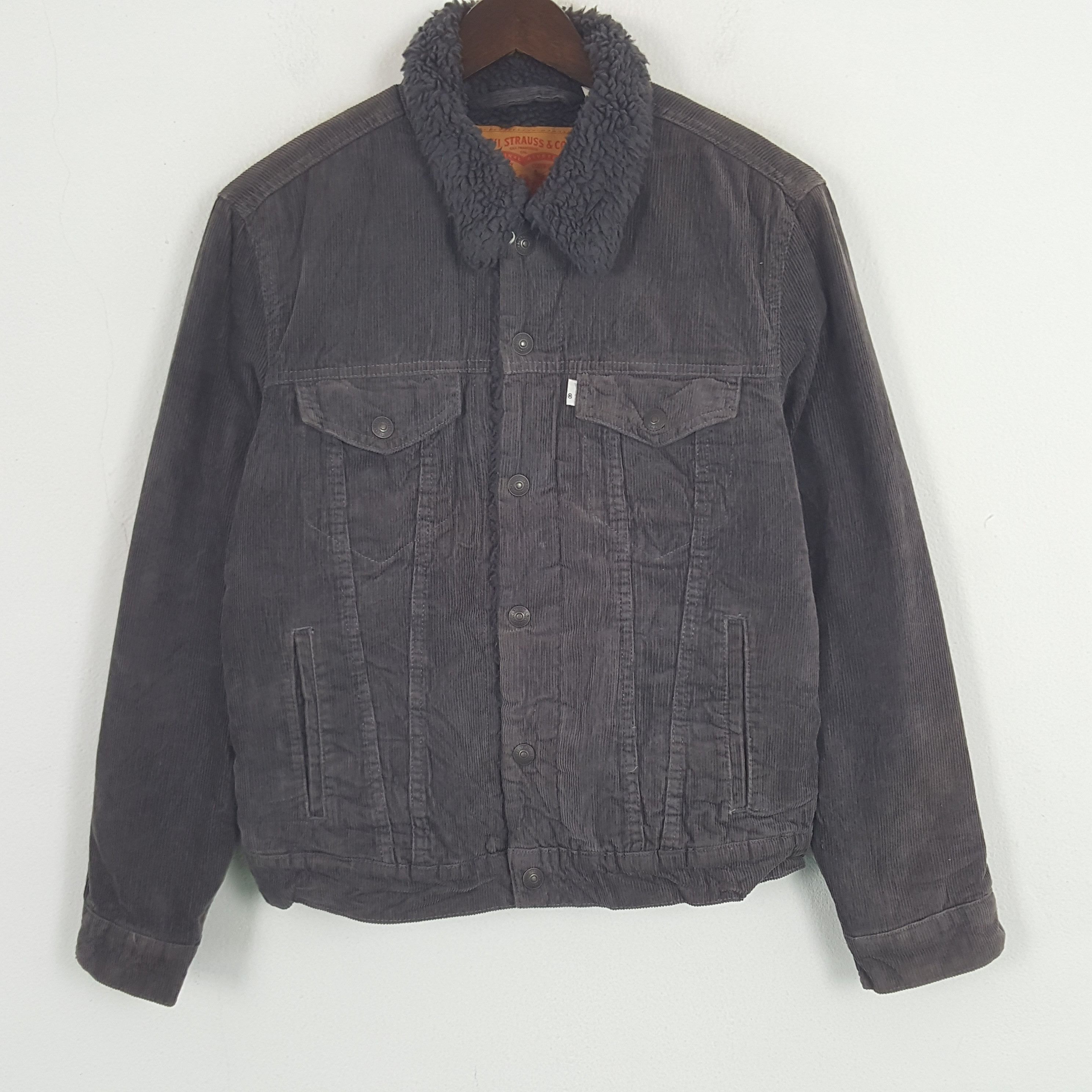 Levi's Vintage Levi's Corduroy Sherpa Inside Bikers Jacket Size US S / EU 44-46 / 1 - 1 Thumbnail