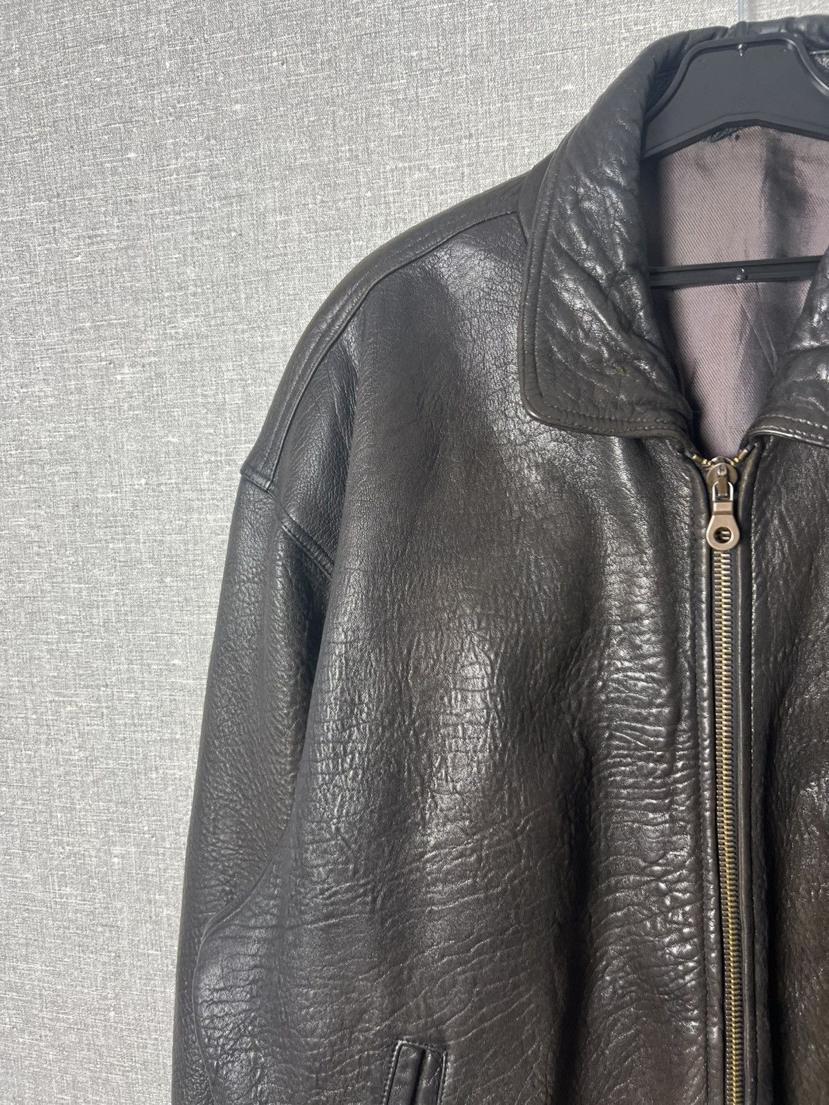 Genuine Leather Vintage Brown Leather Aviator Jacket Utility Pilot Bomber Size US L / EU 52-54 / 3 - 4 Thumbnail