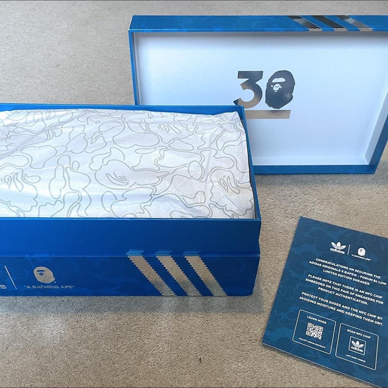 Adidas × Bape 1 of 100 BAPE x adidas Forum Triple White Size US 5.5 / EU 38 - 4 Thumbnail