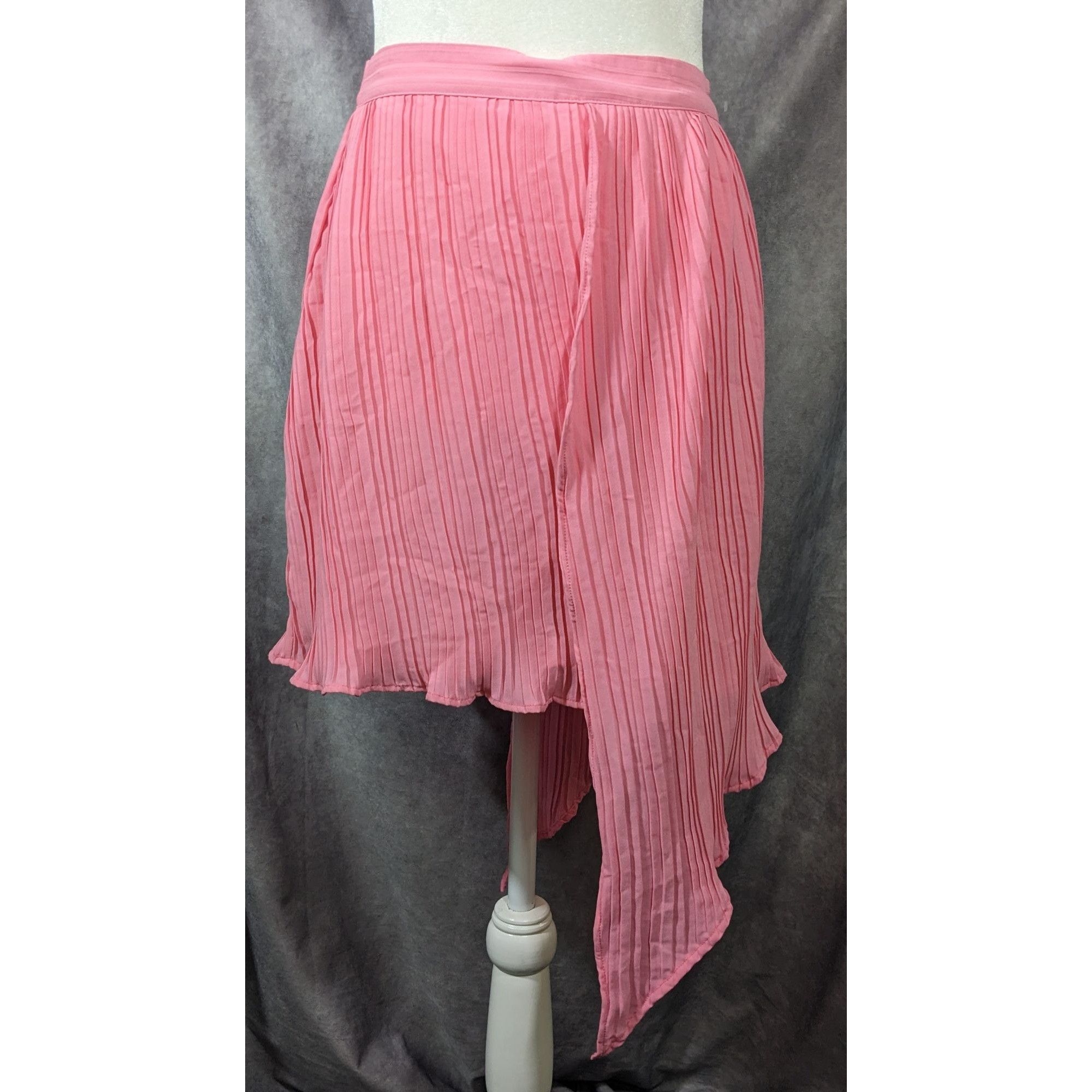 Other Song Of Style Asymmetrical Pink Pleated Skirt Size Small Size 26" / US 2 / IT 38 - 3 Thumbnail